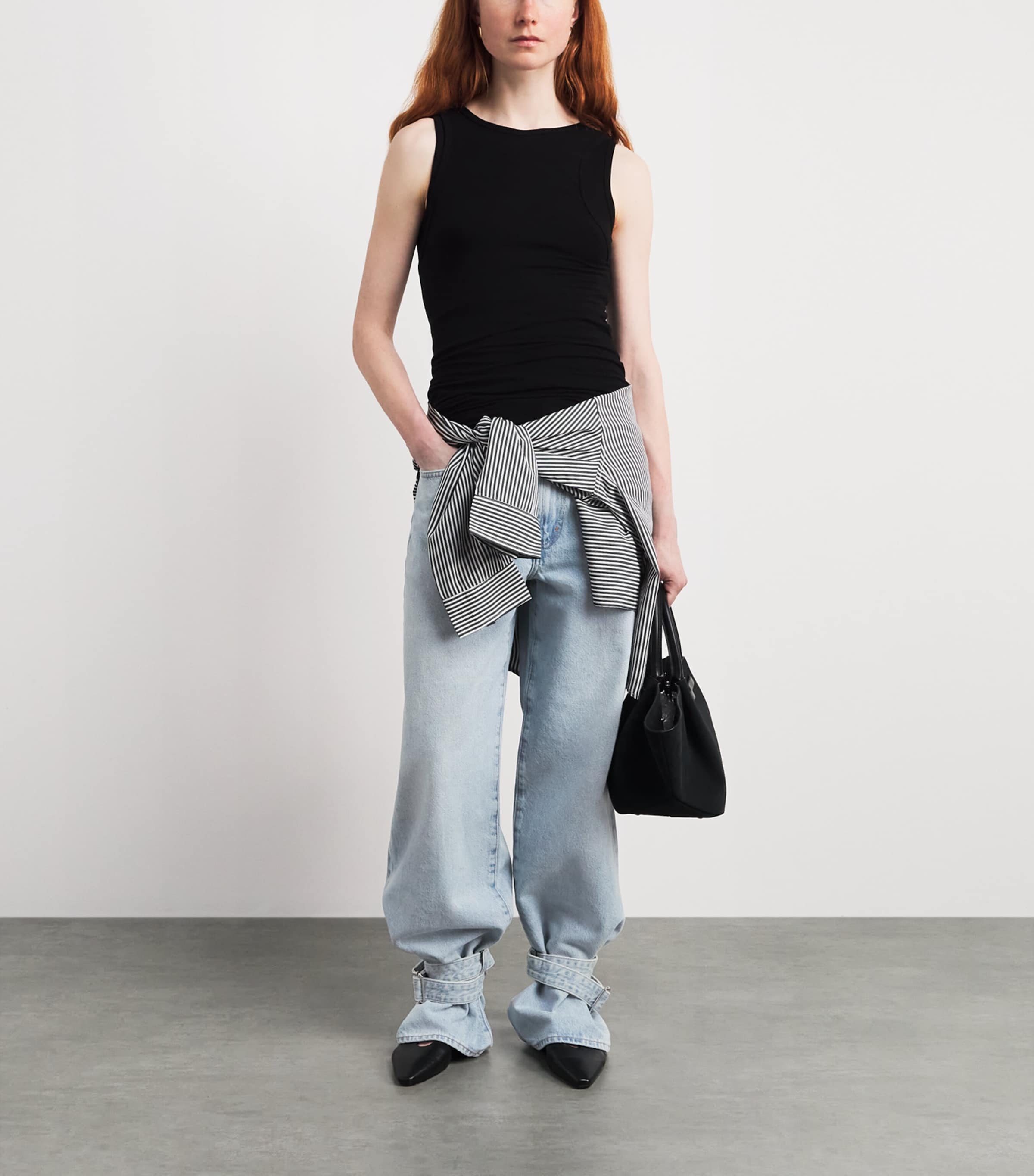 AGOLDE Womens Cinched-Hem Jeans Custom Image 2