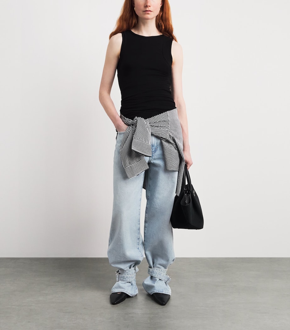 AGOLDE Womens Cinched-Hem Jeans Custom Image 2
