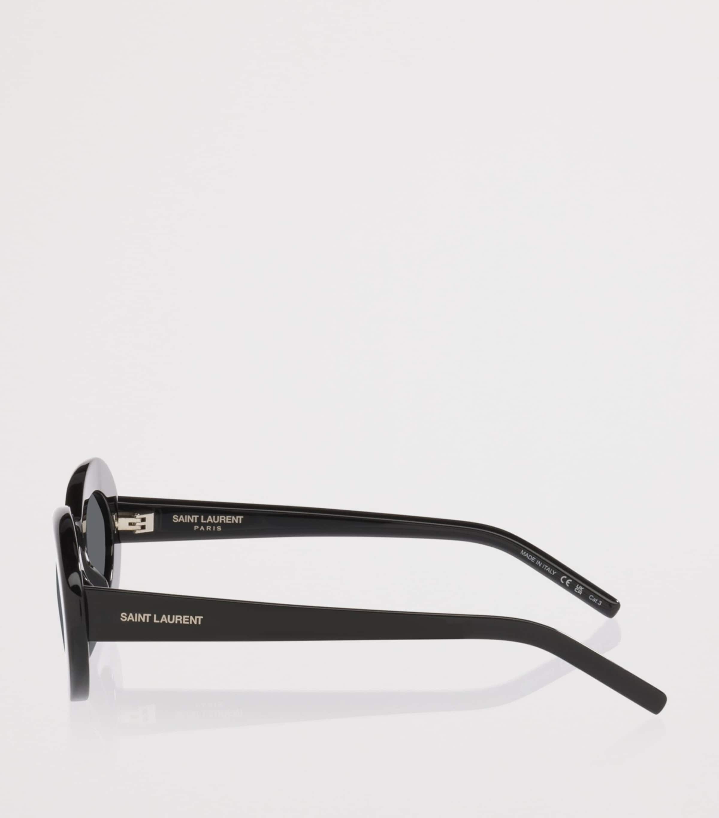 Saint Laurent SL 594 Oval Sunglasses Black Image 3