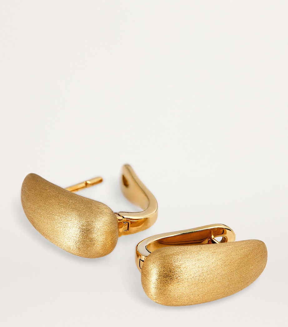 Yellow Gold Holly Huggie Earrings YELLOW GOLD Image 6