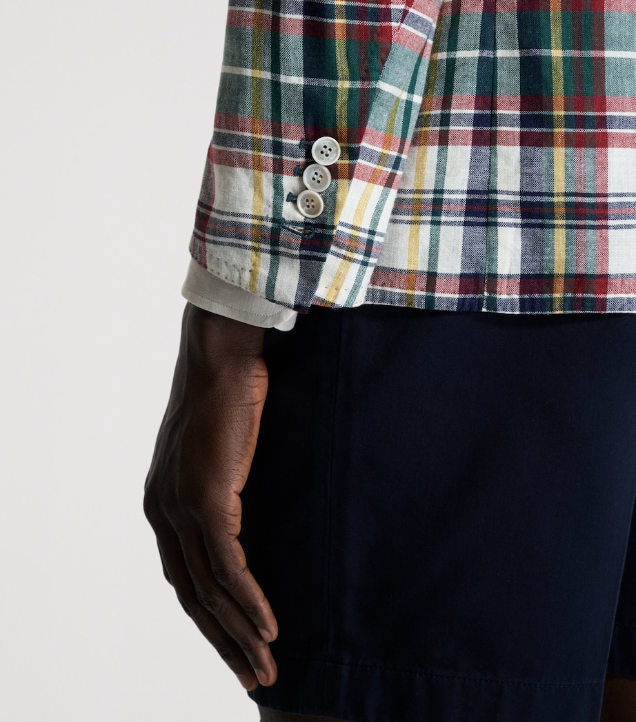 Dunhill Mens Madras Check Blazer Image 5