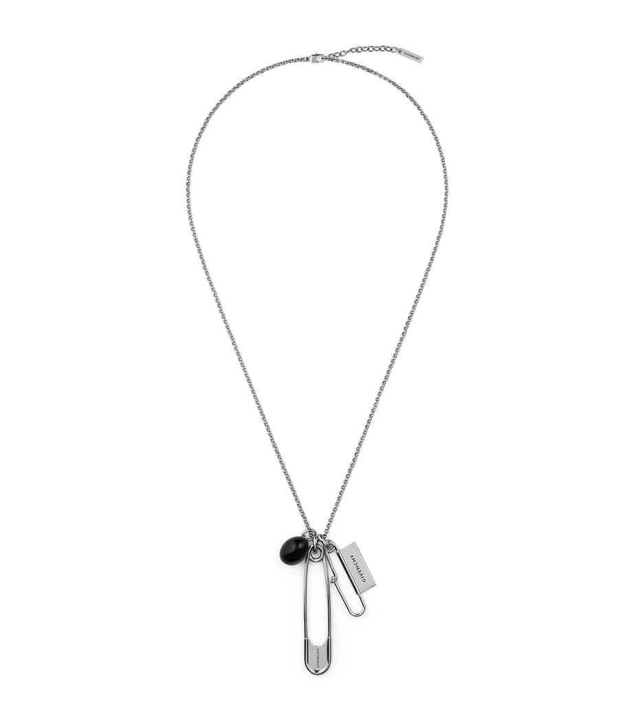 Givenchy Safety Pin Charm Necklace Image 1