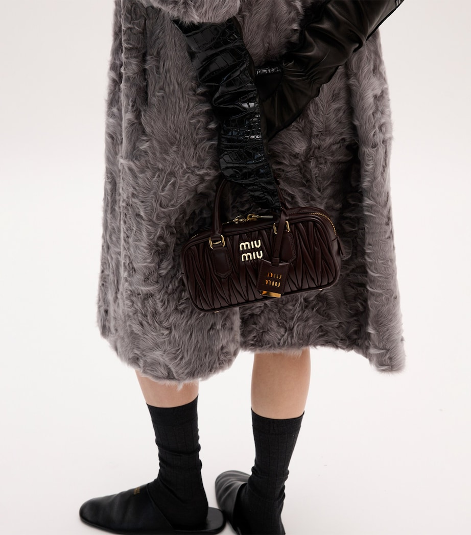 Matelassé Leather Arcadie Top-Handle Bag F0NBL Image 5