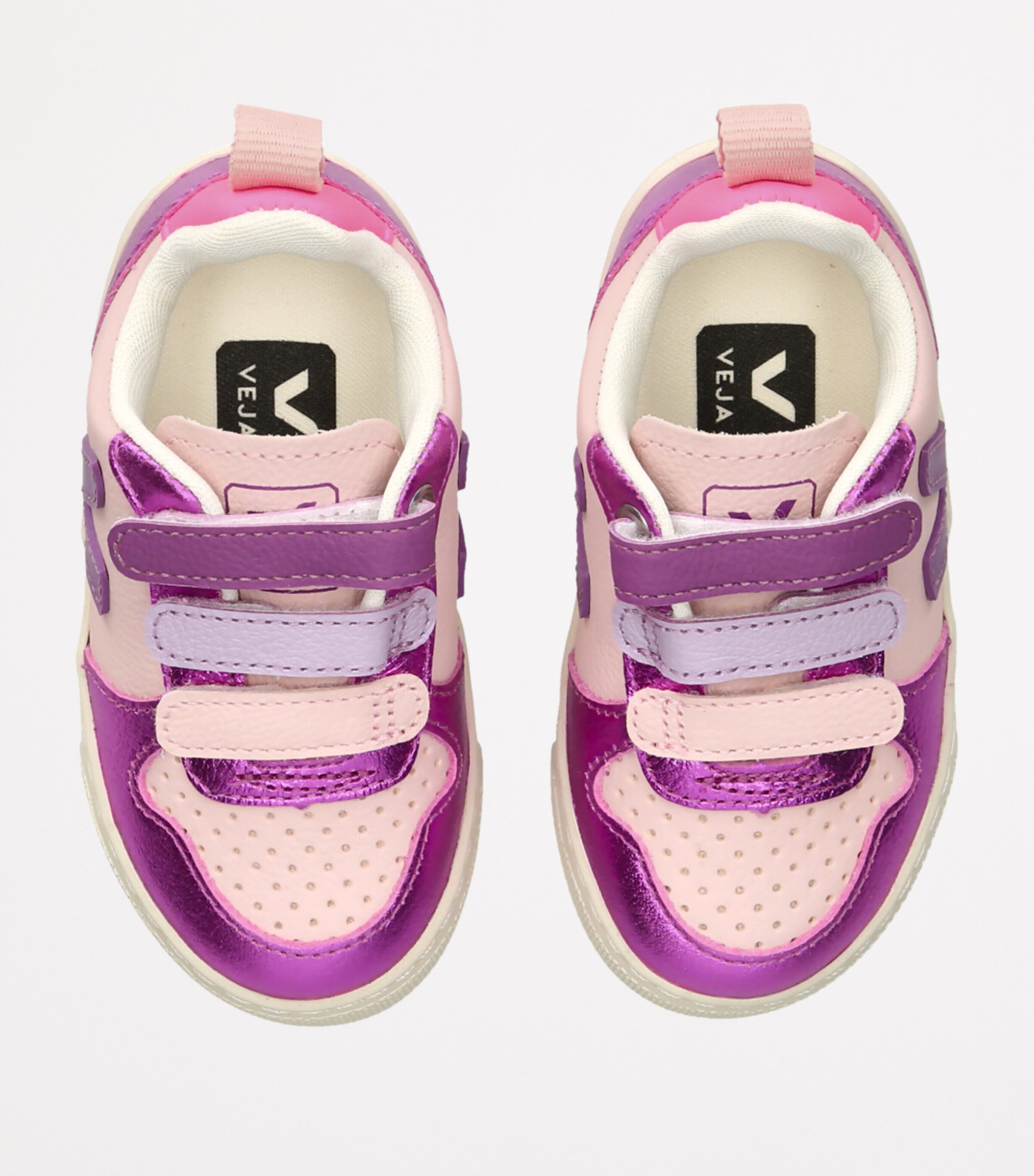 Leather V-10 Sneakers PINK COMB Image 4