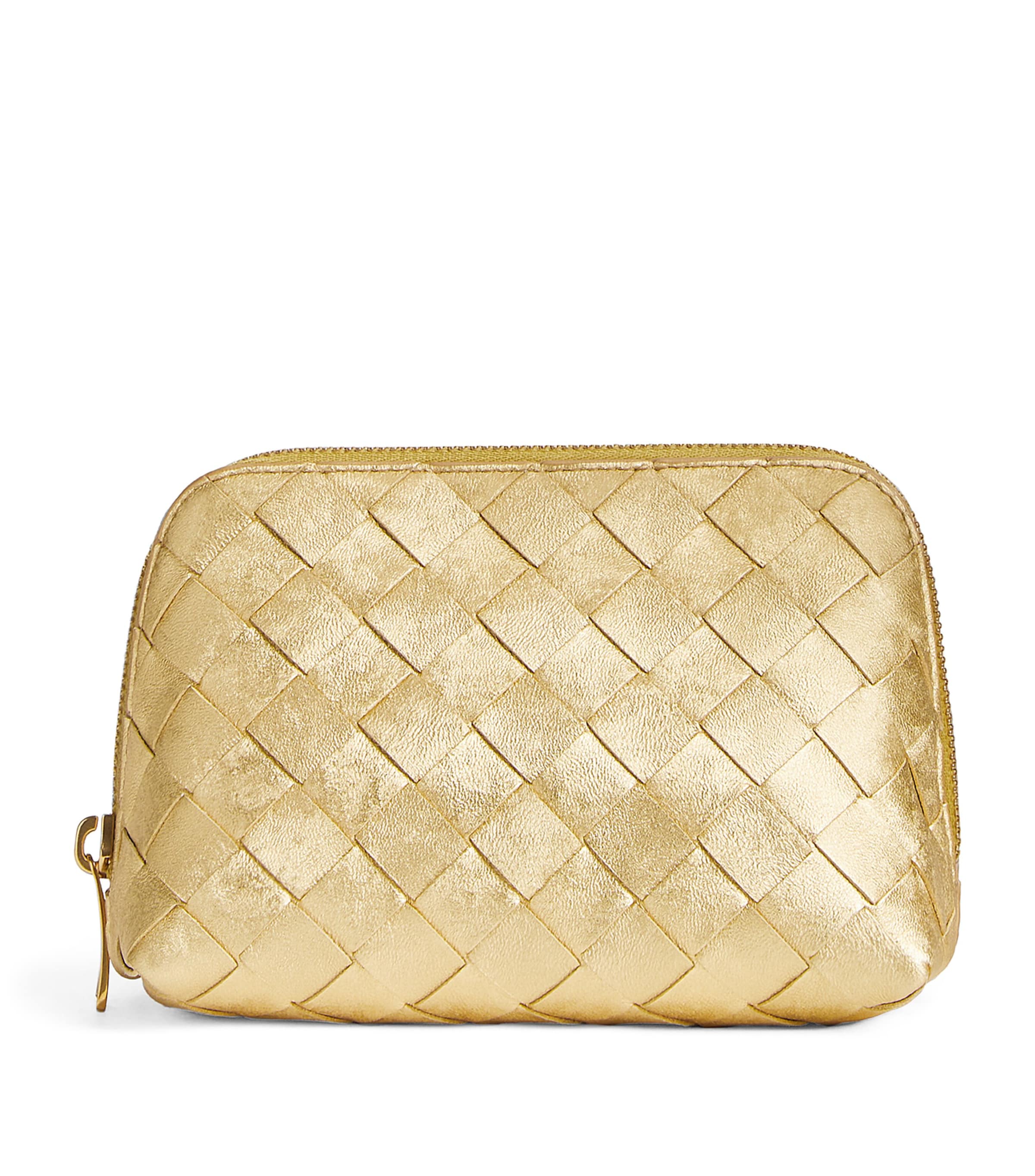 Bottega Veneta Small Leather Intrecciato Half-moon Pouch