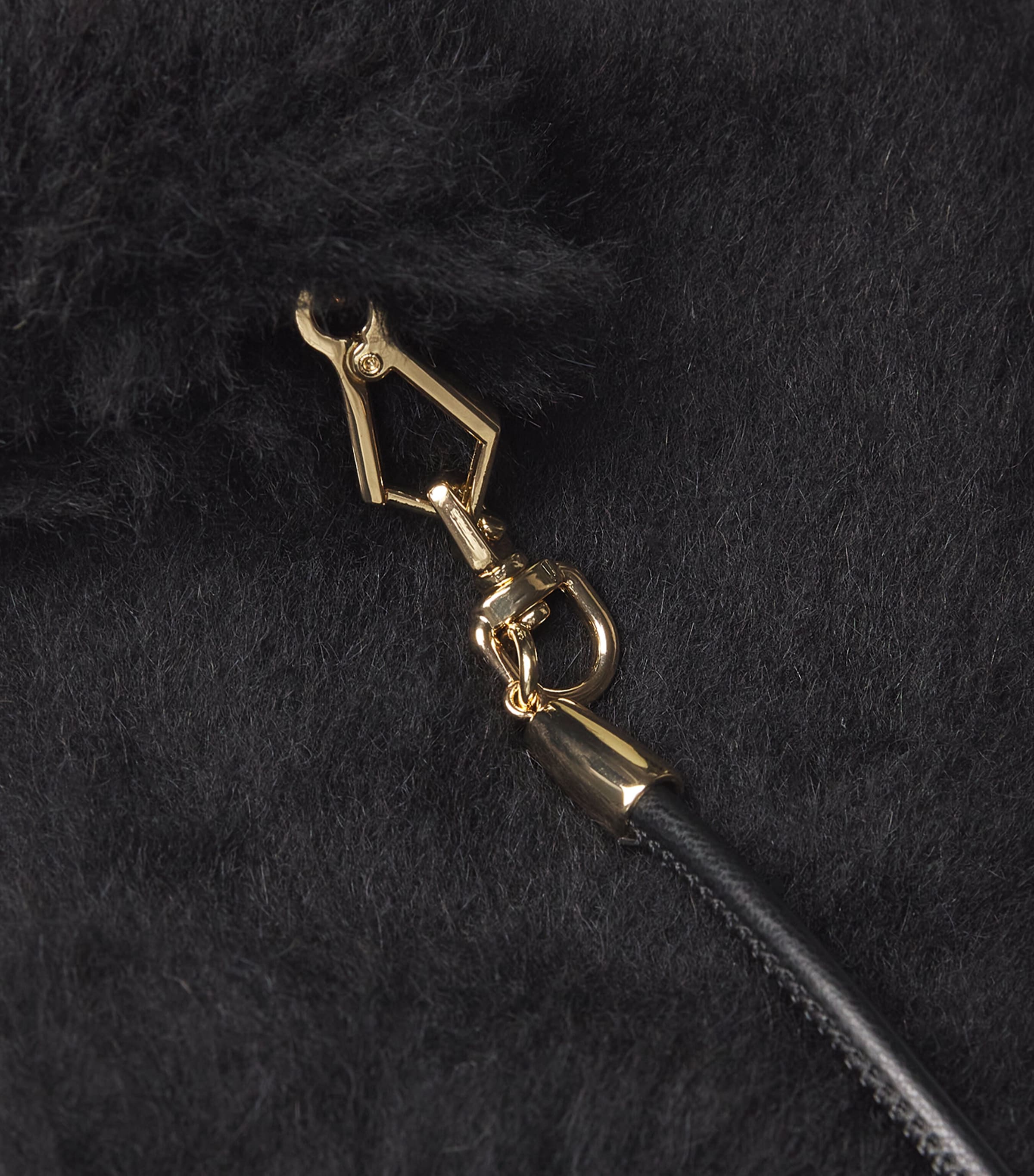 Alpaca-Wool-Silk Gloves BLACK Image 4