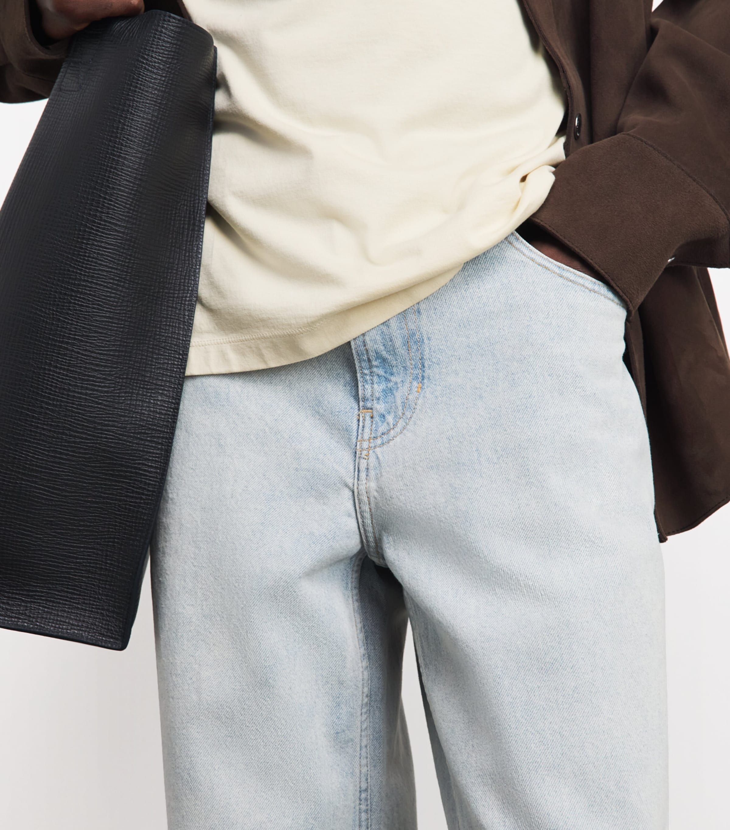 PAIGE Mens Doheny Wide-Leg Jeans Berto Image 3