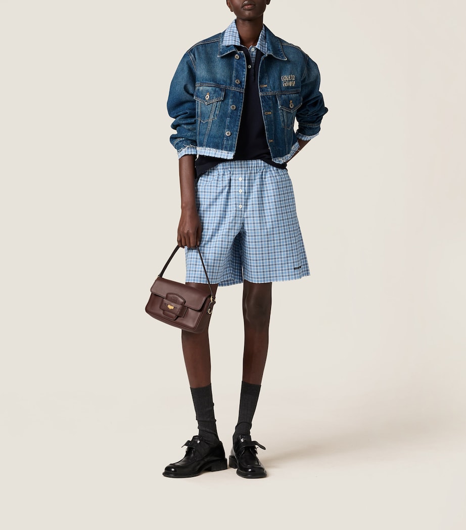 Cotton Poplin Check Shorts F0QY6 Image 2