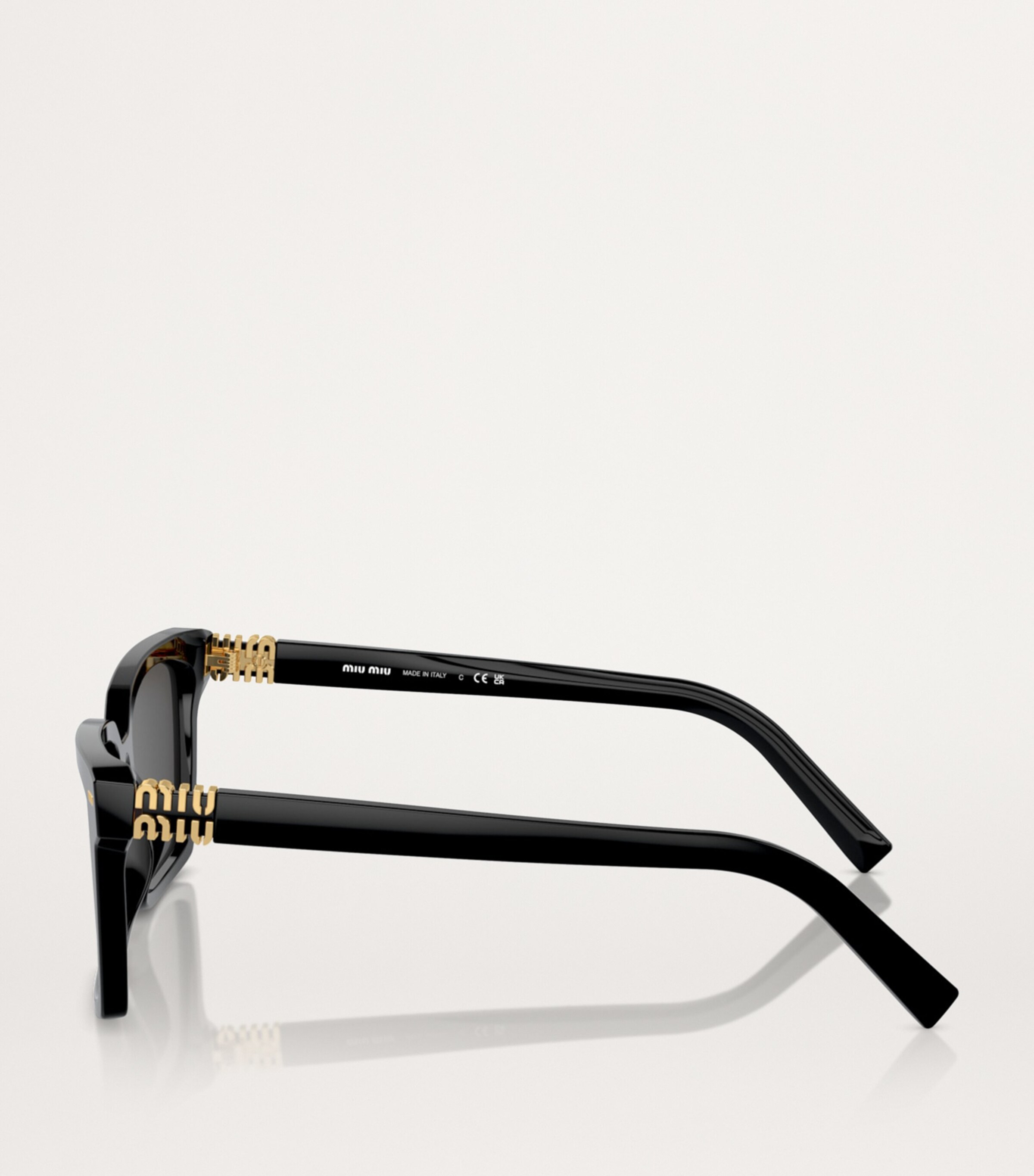 Miu Miu MU 13ZS BLK SHN GRY | Harrods UK