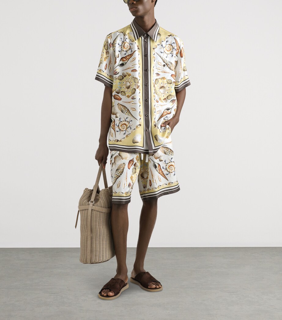 Dolce&Gabbana Mens Silk Twill Printed Shirt Conchigli Image 2