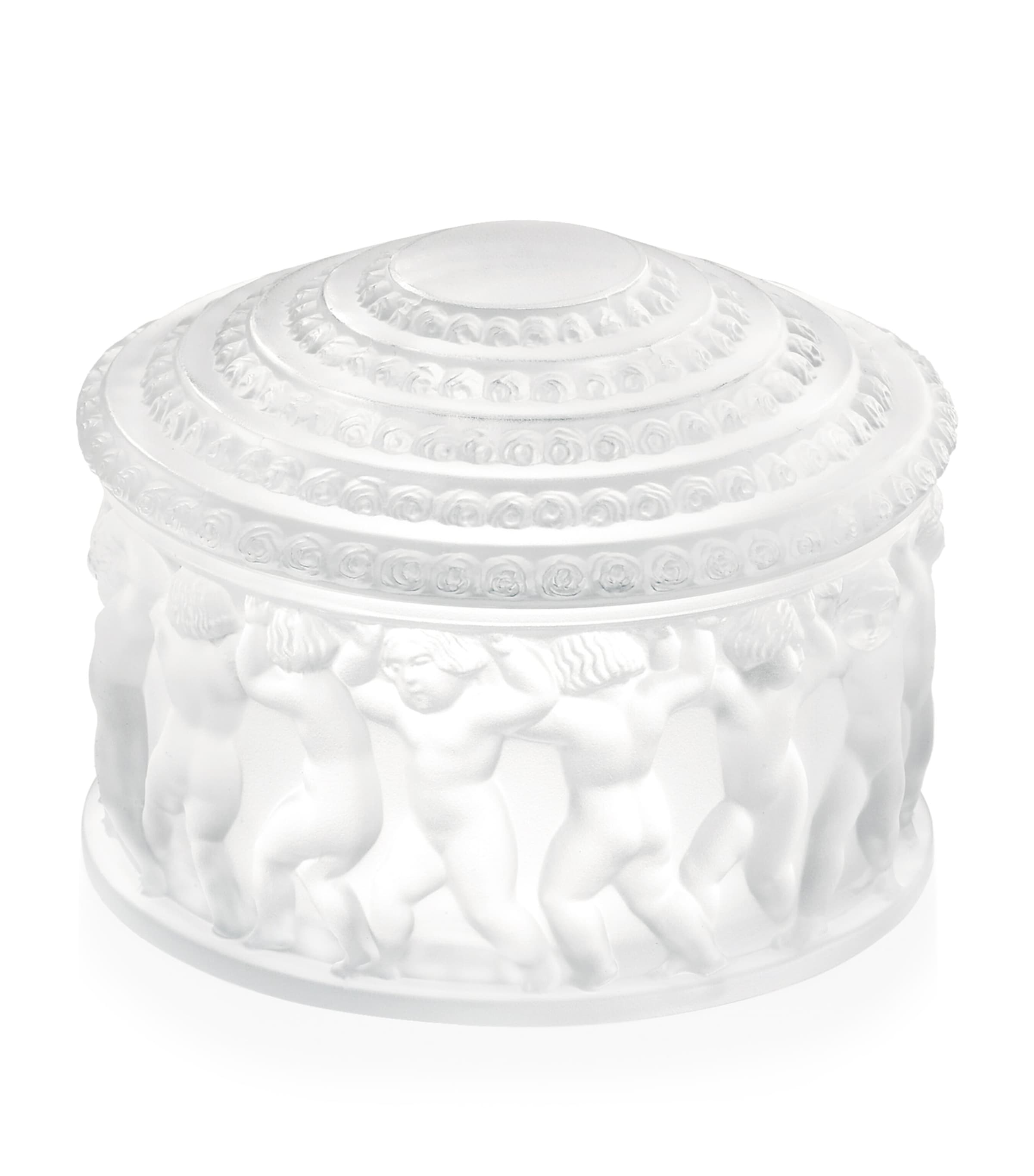 Lalique Crystal Enfants Jewellery Box Incolore