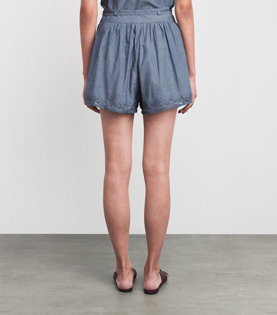 Embroidered Elowen Shorts CHB CHAMBRAY Image 4