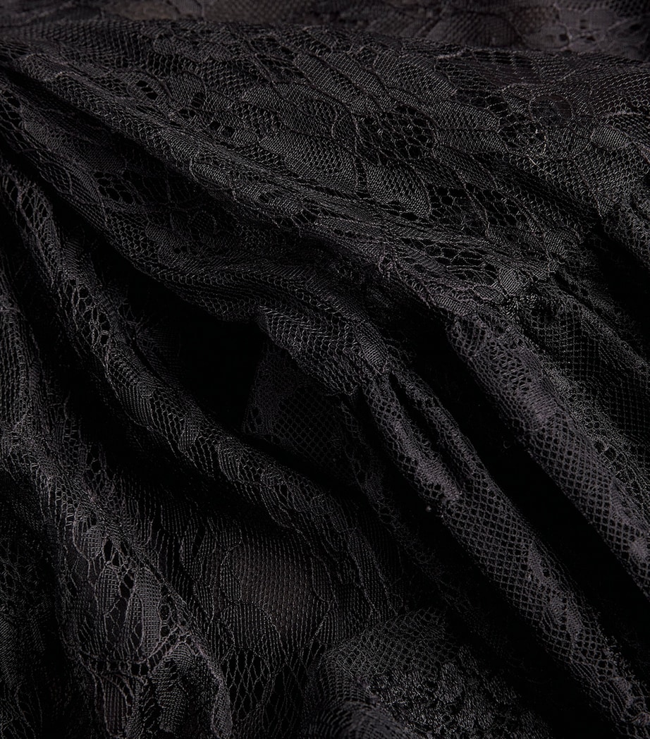 Lace Delia Mini Dress A001 BLACK Image 5