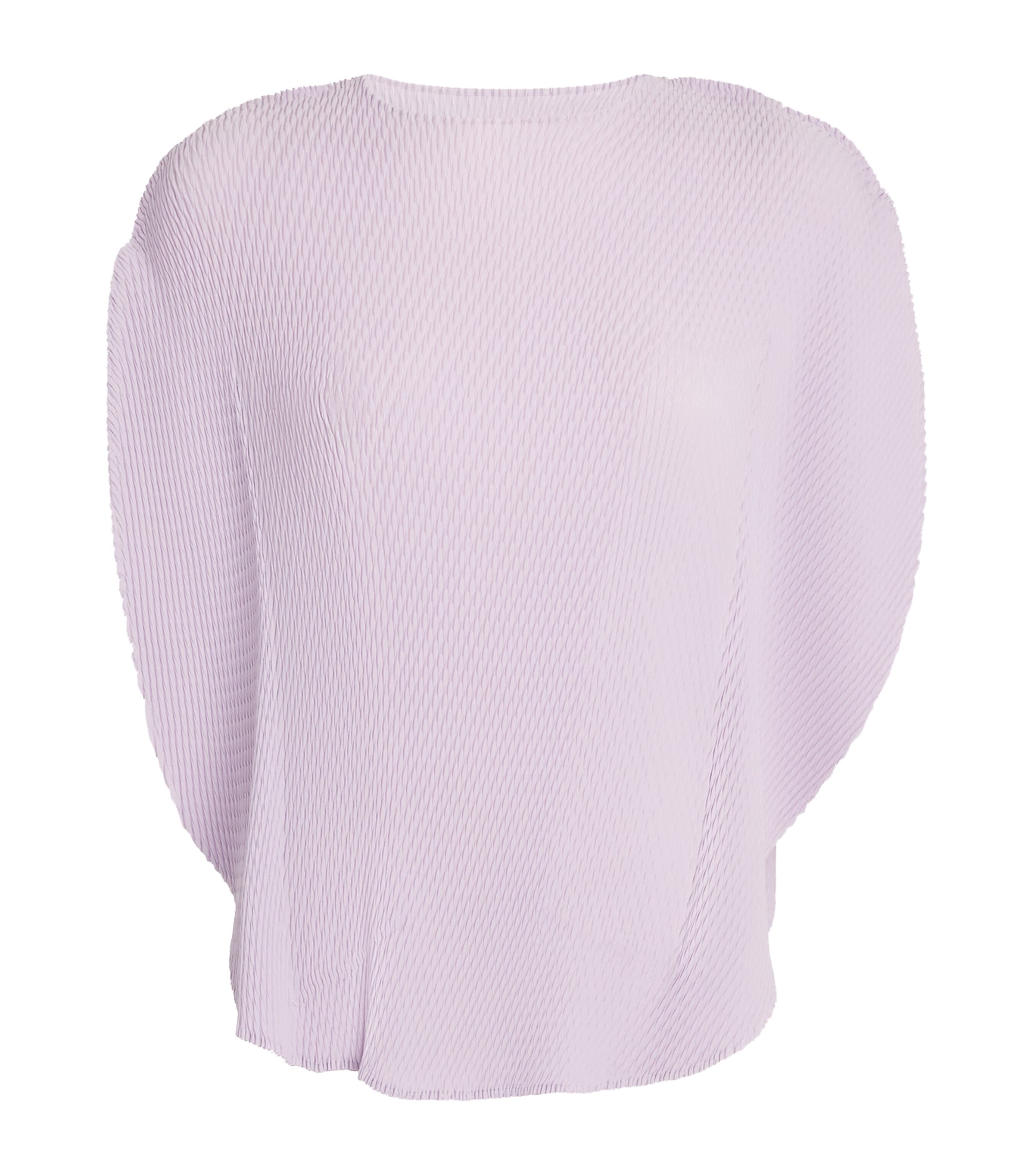 Issey Miyake Orbicular Pleats Top In Purple
