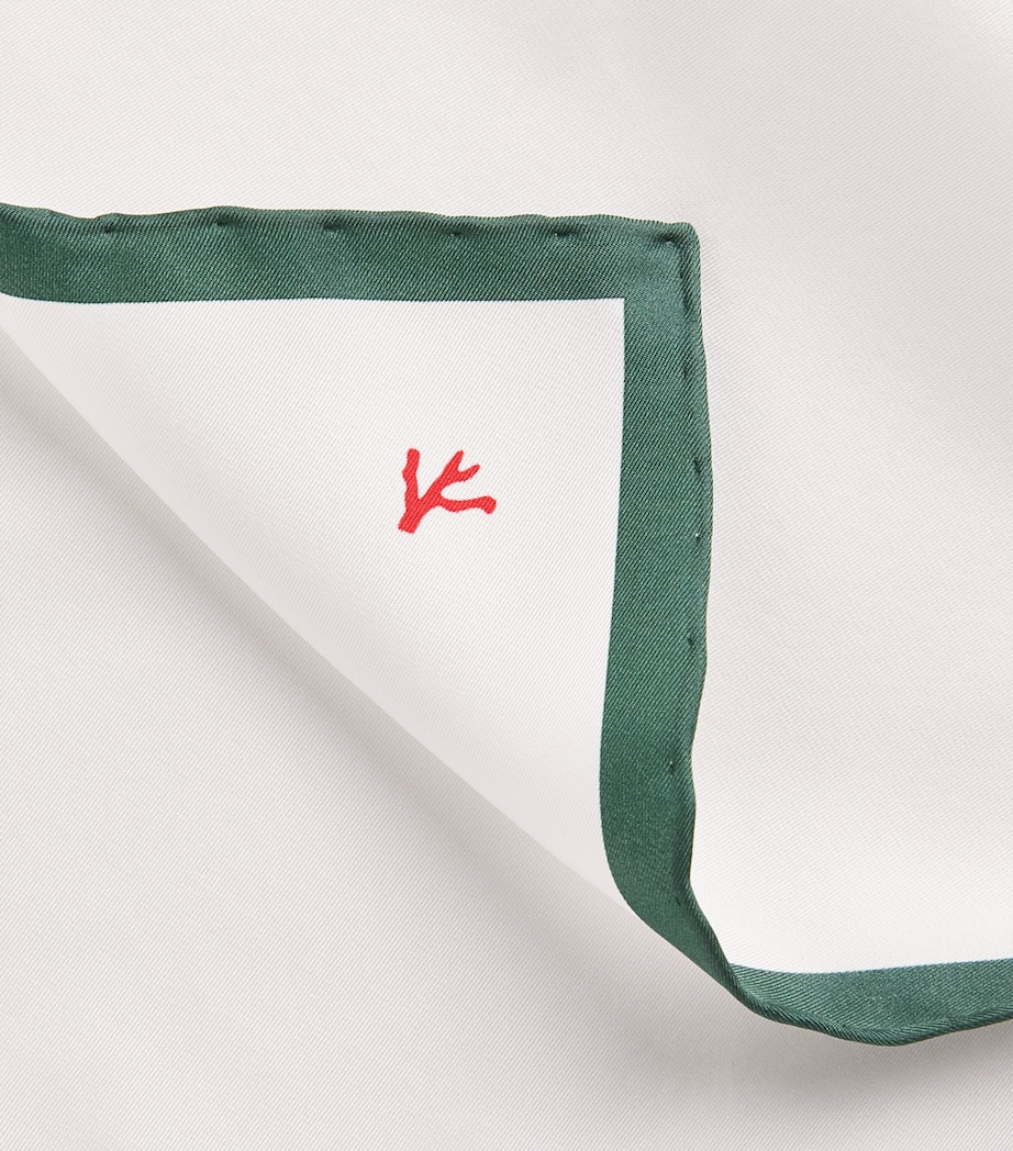 Isaia Silk Logo Pocket Square Image 3