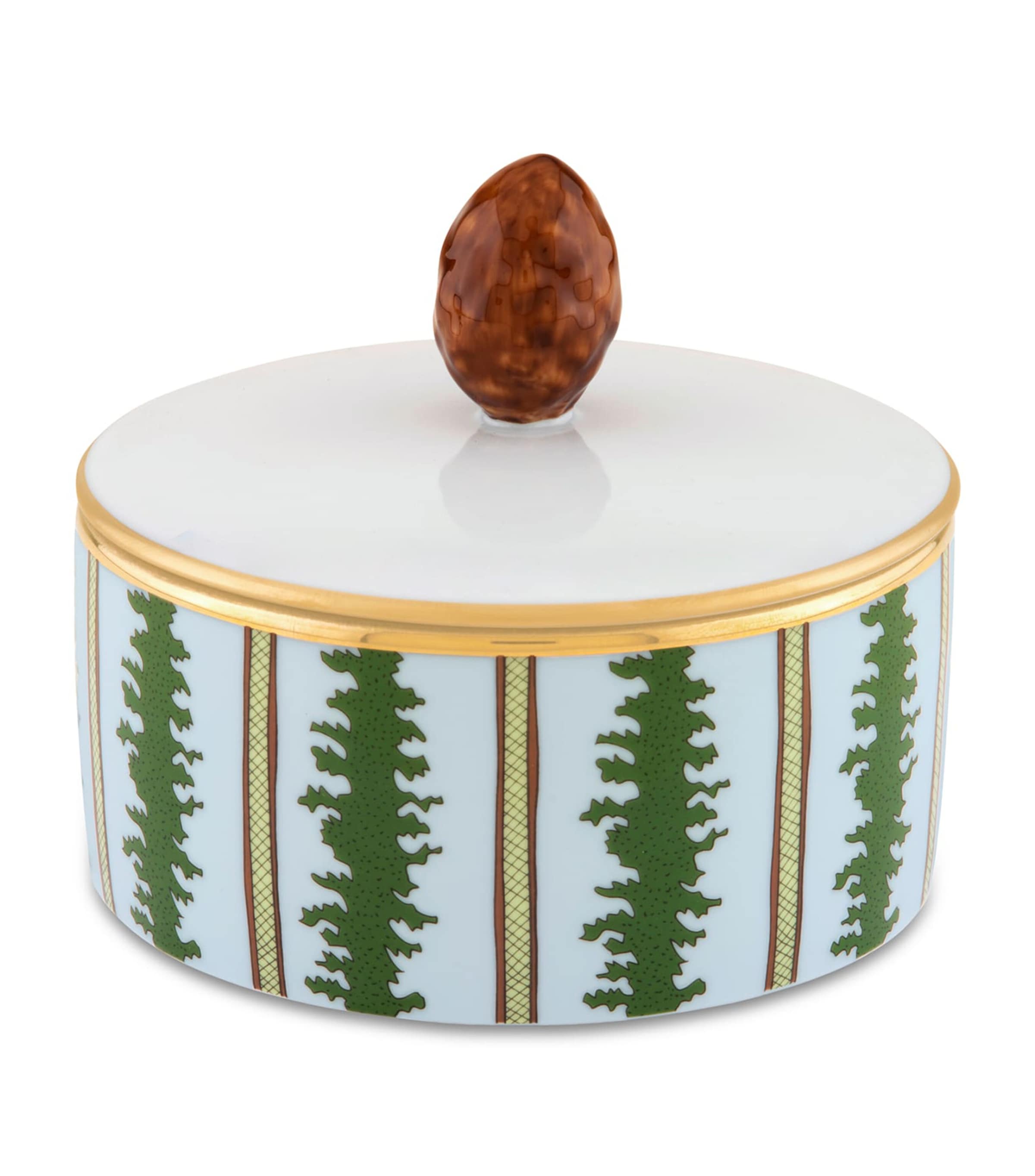 GINORI 1735 Porcelain Rain Rock Trinket Box Image 1