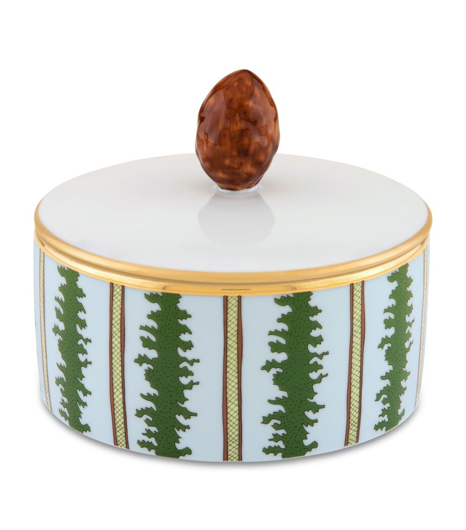 GINORI 1735 Porcelain Rain Rock Trinket Box Image 1