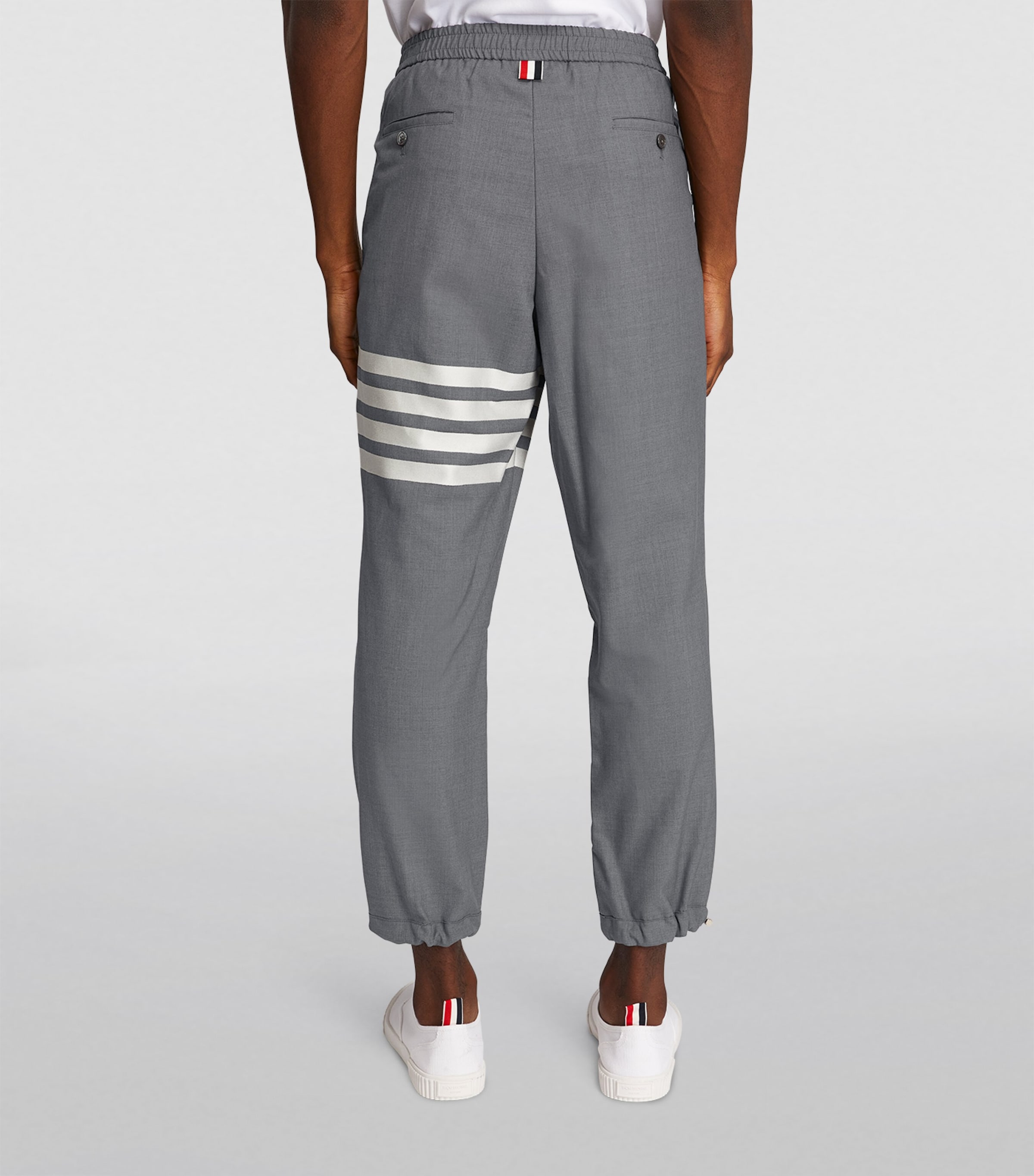 Wool 4-Bar Trousers MED GREY Image 4