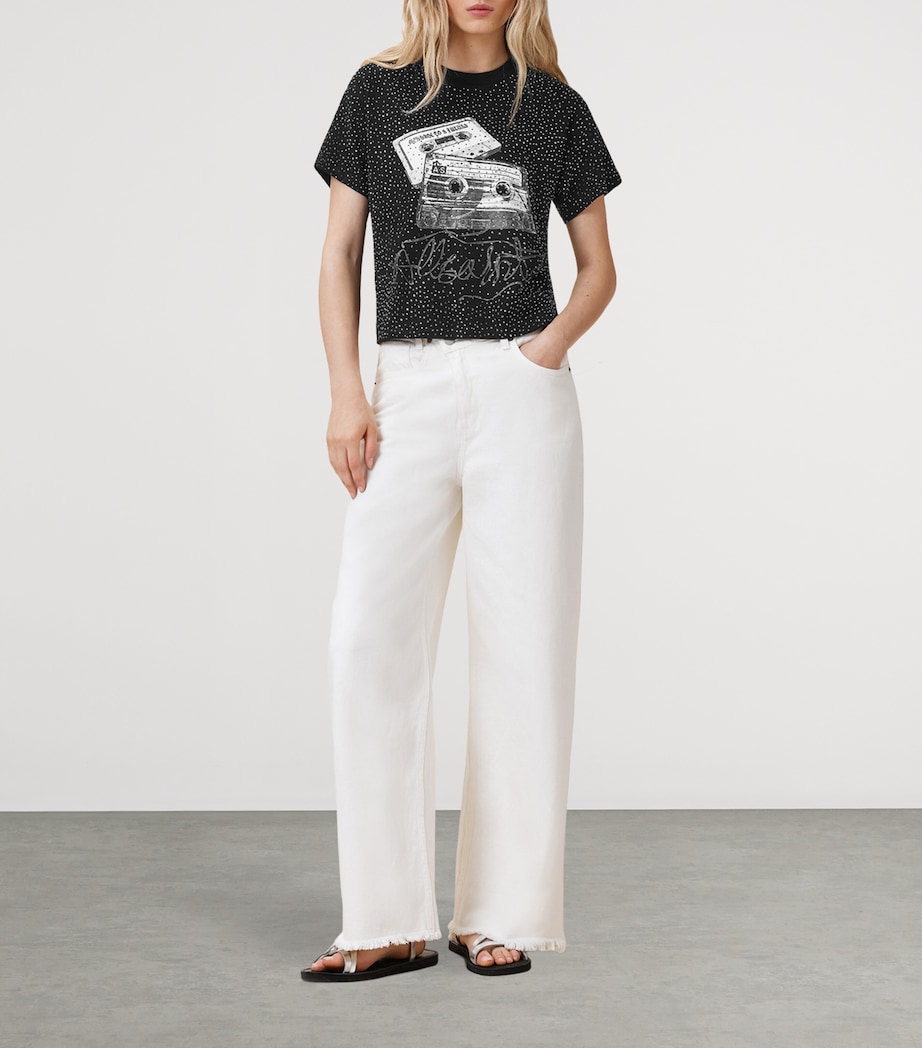 Reel Elle Embellished T-Shirt BLACK Image 2