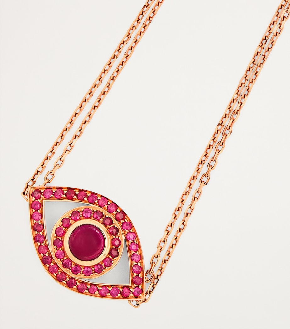 Rose Gold and Ruby Protected Eye Bracelet ROSE GOLD Image 6