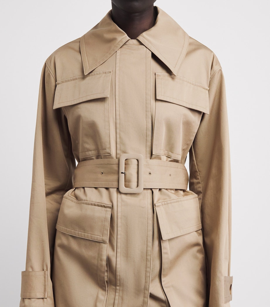 Joseph Womens Cotton Short Shama Jacket Dark Powder Image 3