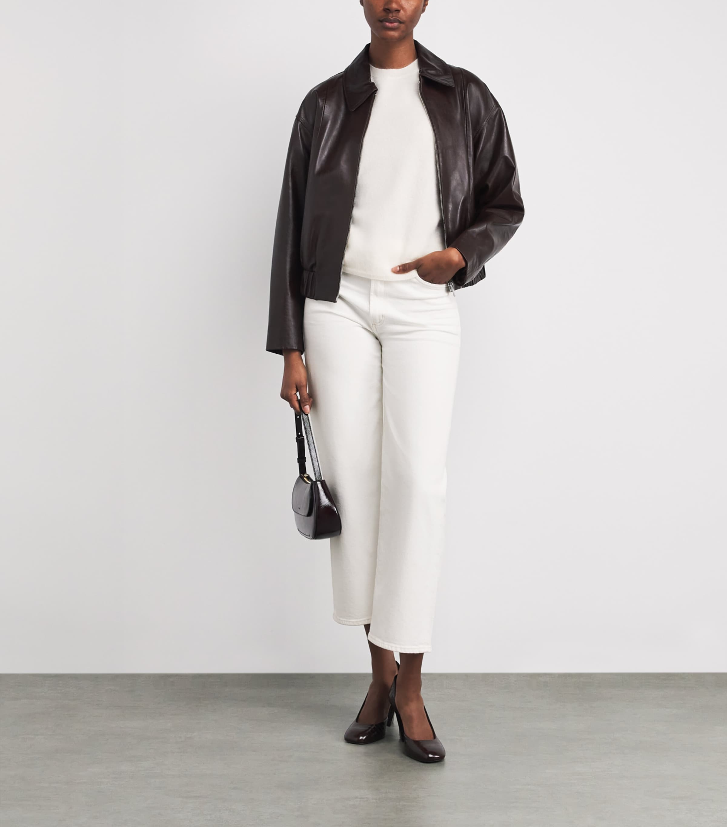 Harper Crop Jeans WHITE WASH Image 2