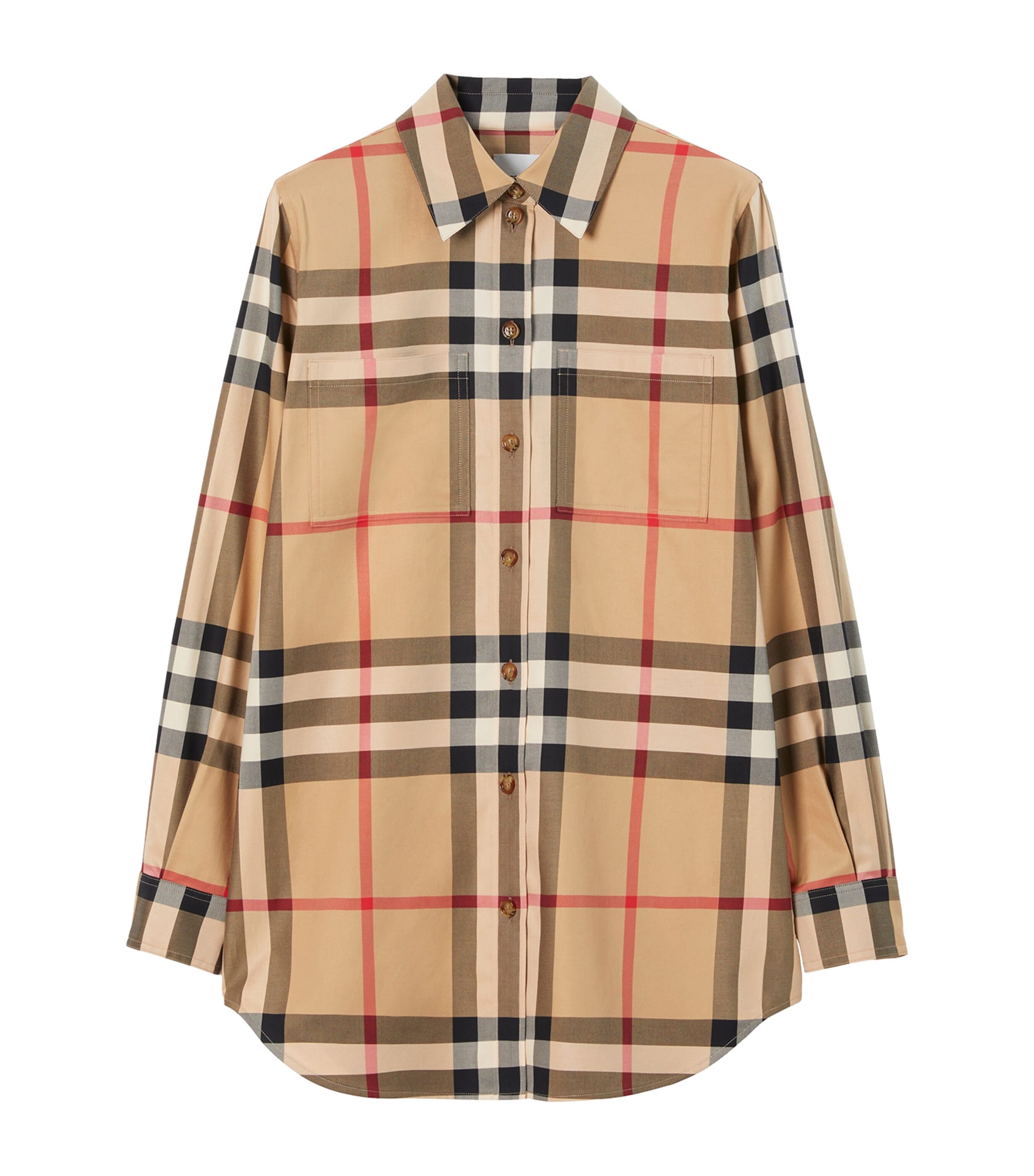 Burberry Stretch-cotton Check Shirt In Multi