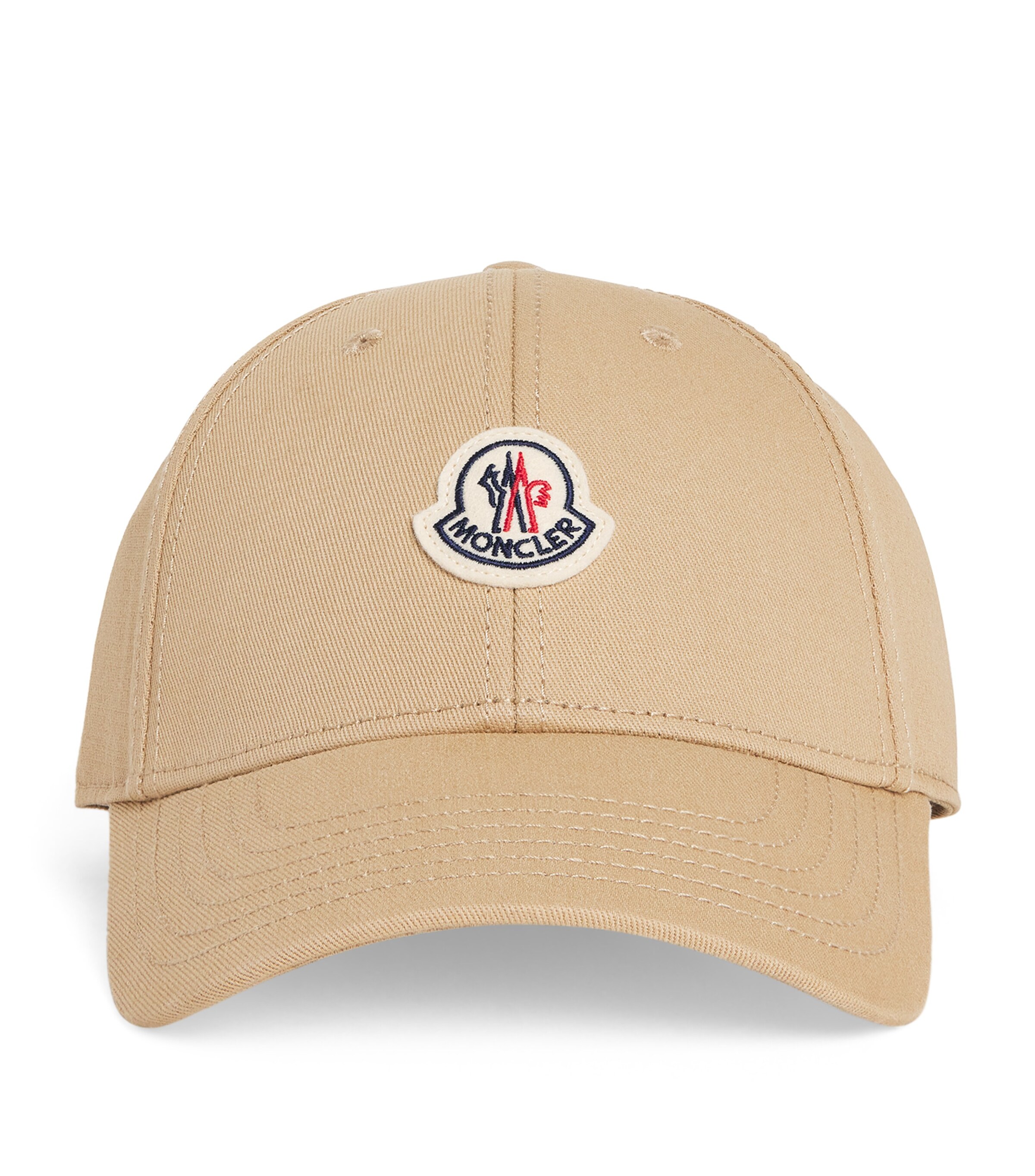Moncler Beige Cotton Logo Baseball Cap | Harrods US