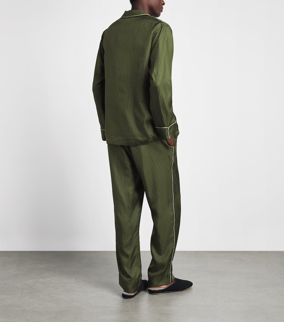 Olivia von Halle Mens Silk Twill Polka Dot Laurent Pyjama Set Dorian Image 4