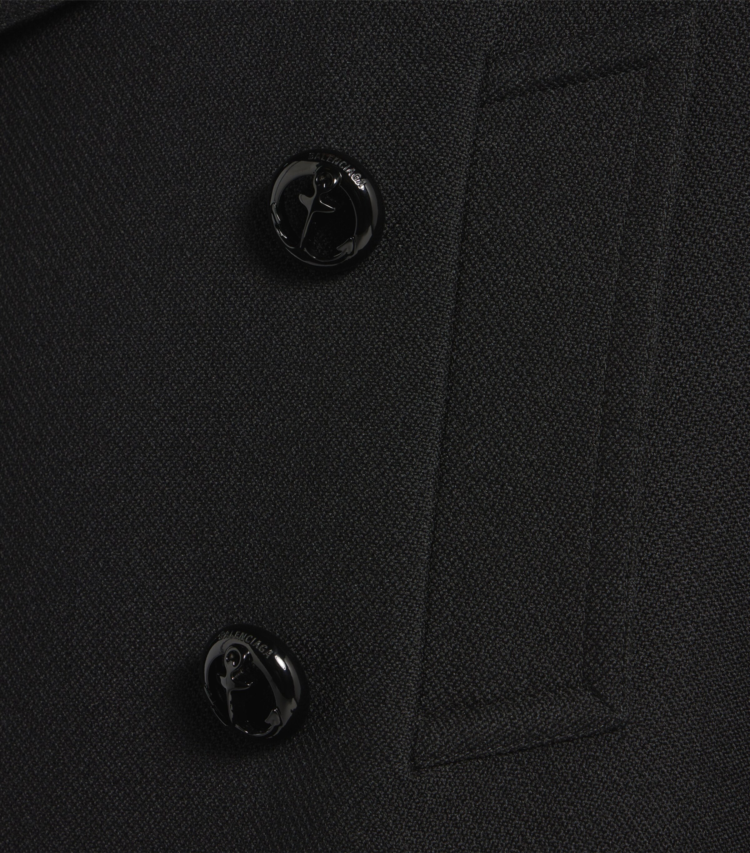 Balenciaga Mens Wool Double-Breasted Peacoat Image 6