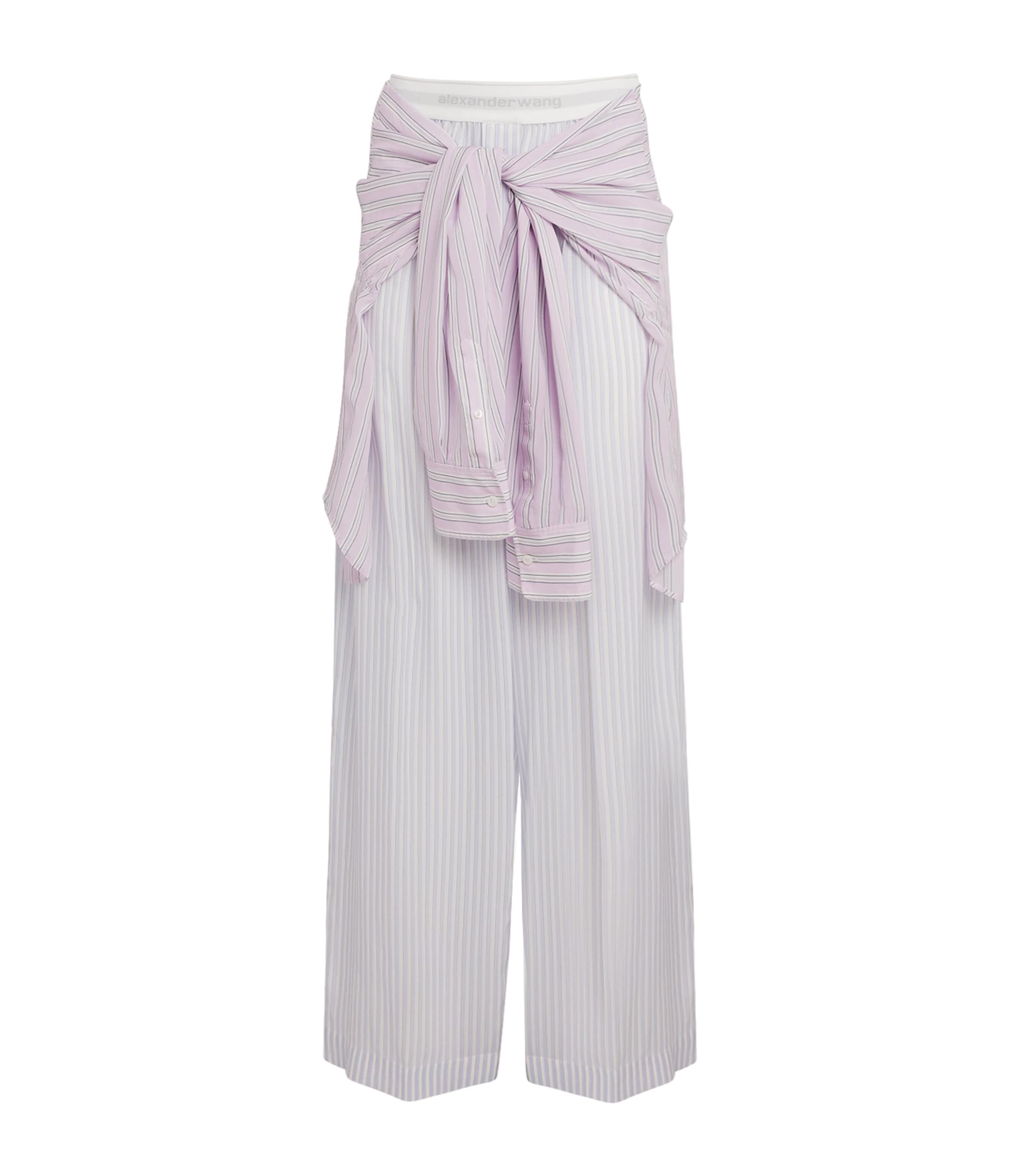 Alexander Wang Boxer Pant With Prestyled Shirt In Blue