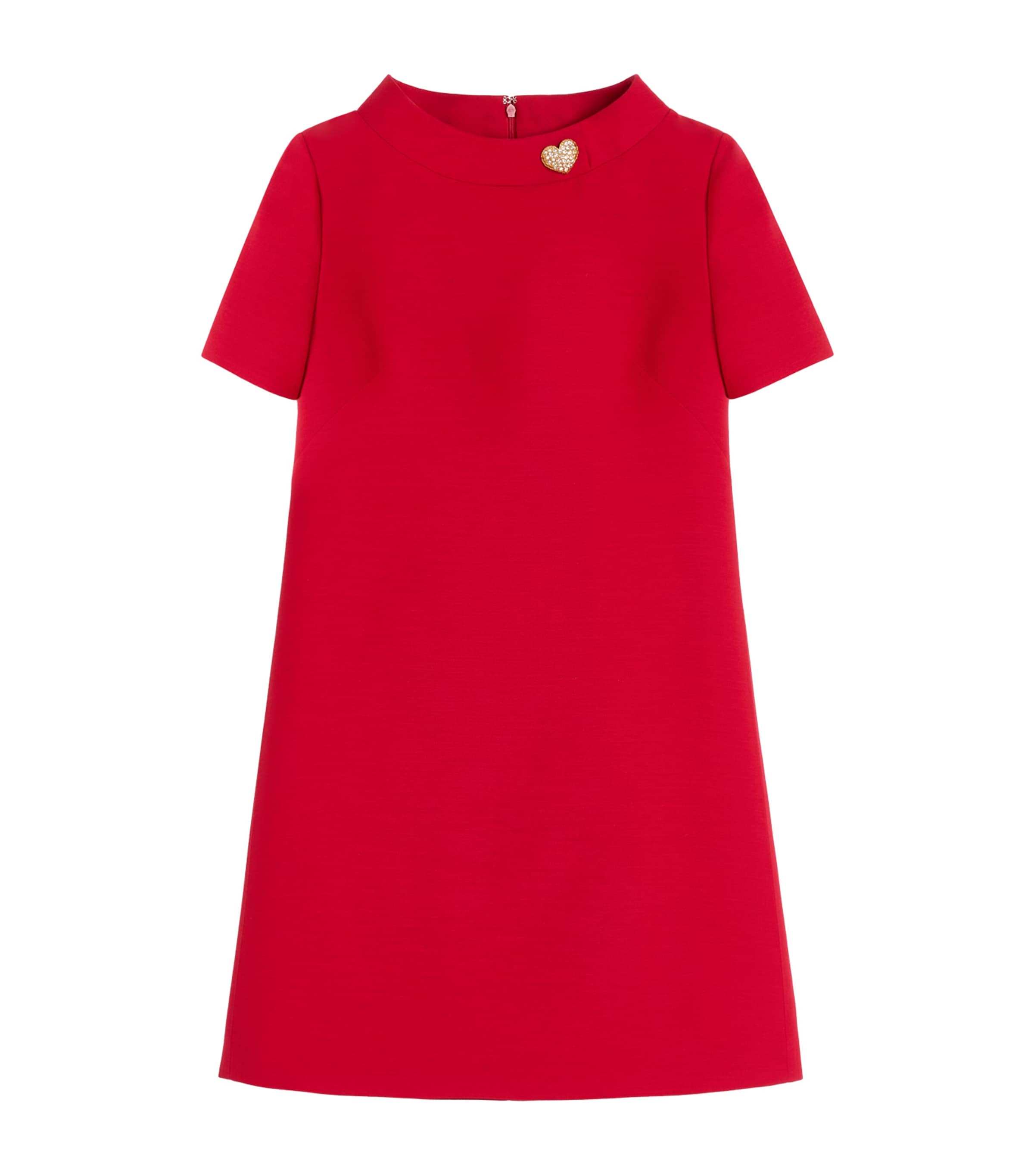 Valentino Crepe Couture Minidress - Women's - Wool/silk In Red