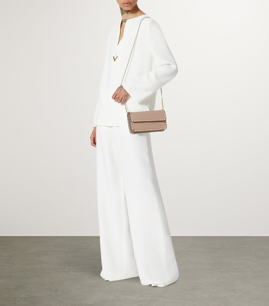 Leather Rockstud Chain Wallet P45 Image 2