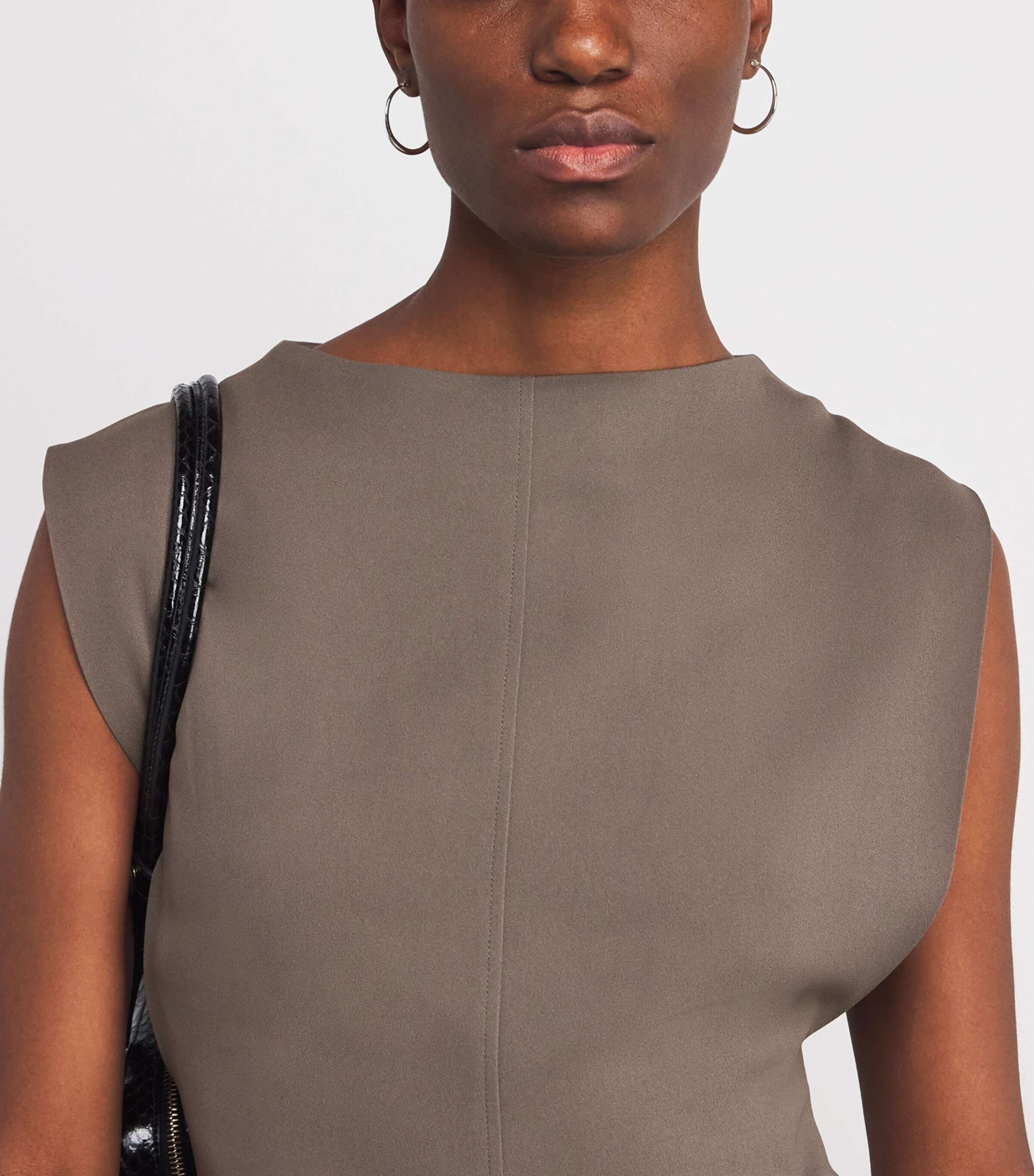 Woven Neva Comfort Cady Maxi Dress MUSHROOM Image 6