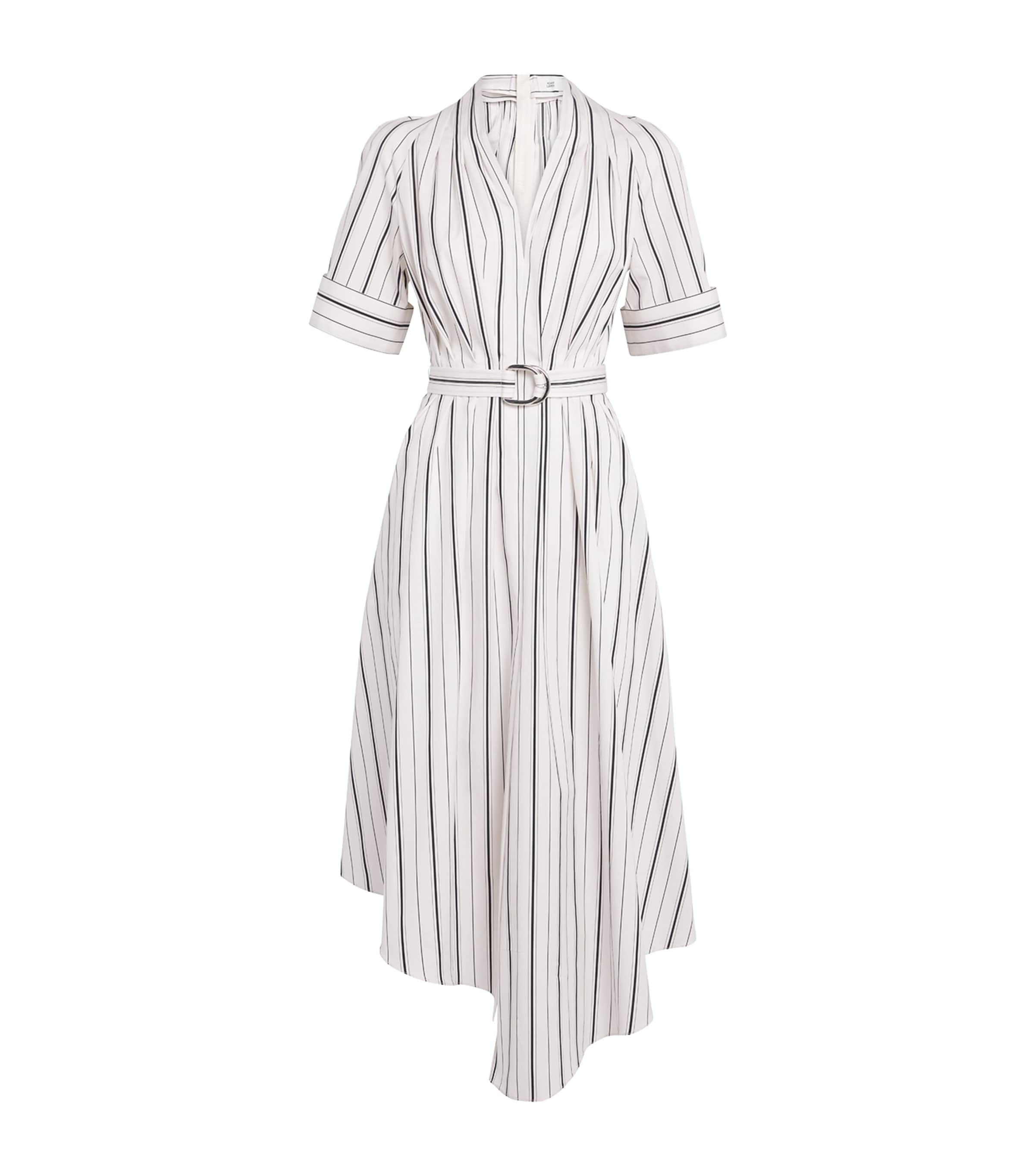 Adam Lippes Belted Nansi Midi Dress In White