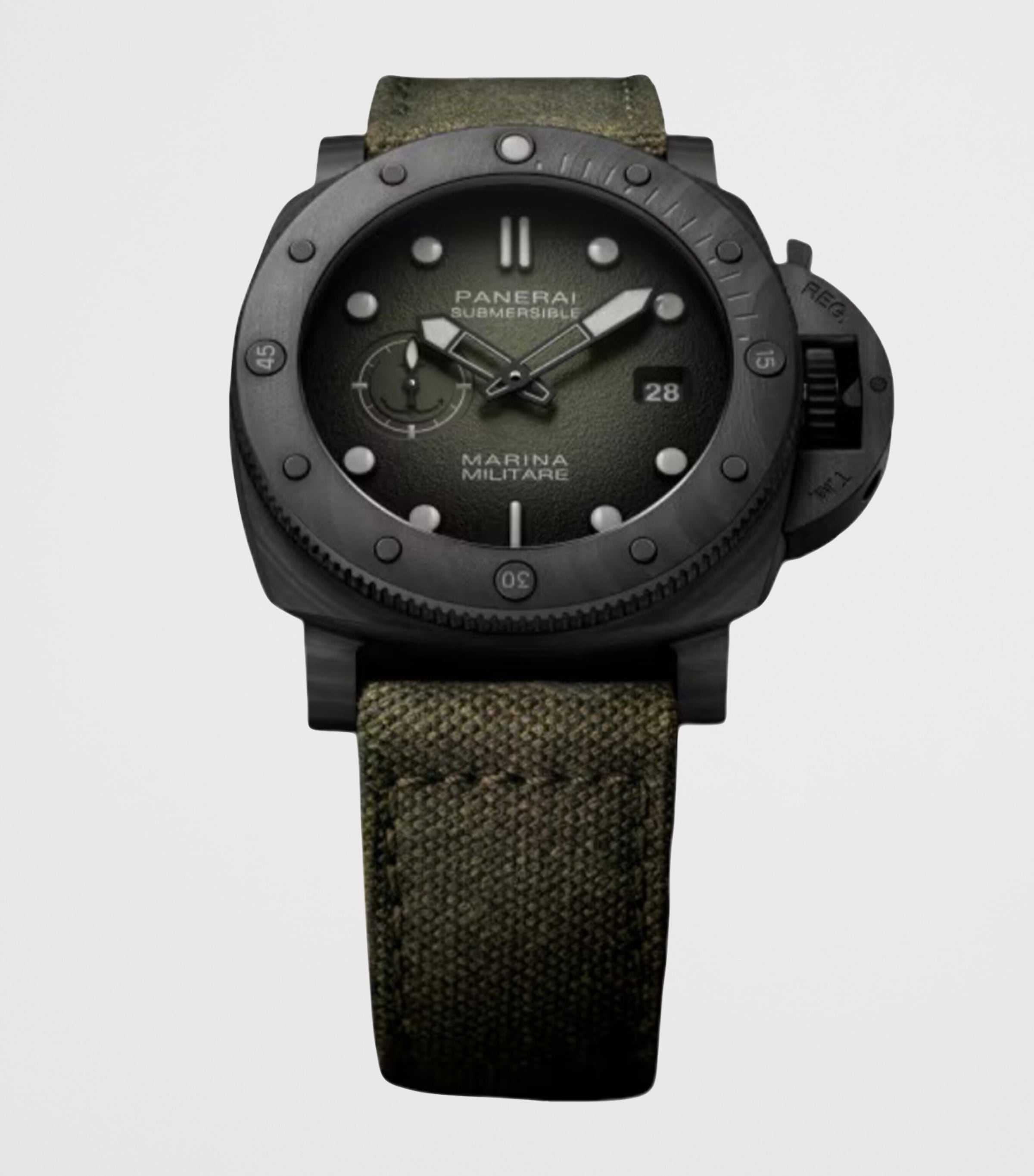 Stainless Steel Submersible Marina Militare Watch 44mm GREEN Image 4