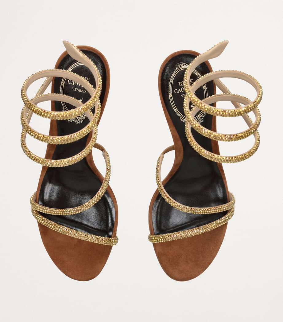 Suede Embellished Margot Sandals 80 BROWN/OTH Image 4