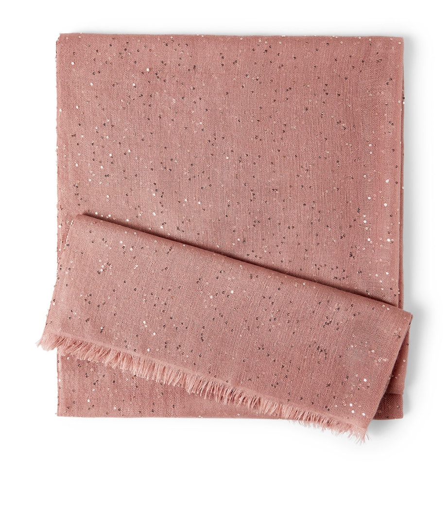 Brunello Cucinelli Cashmere-Silk Sequin Scarf Image 1
