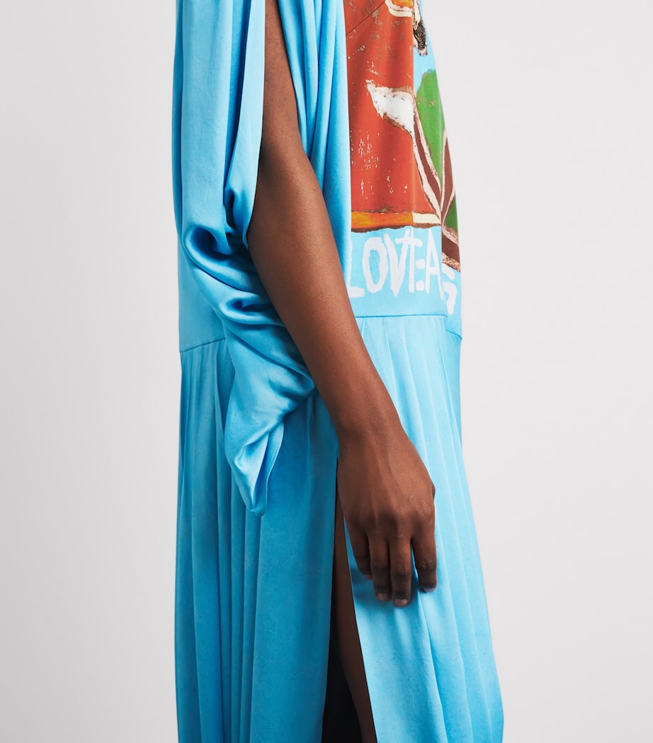ALEMAIS Womens Silk Lenny Gown Azure Image 5