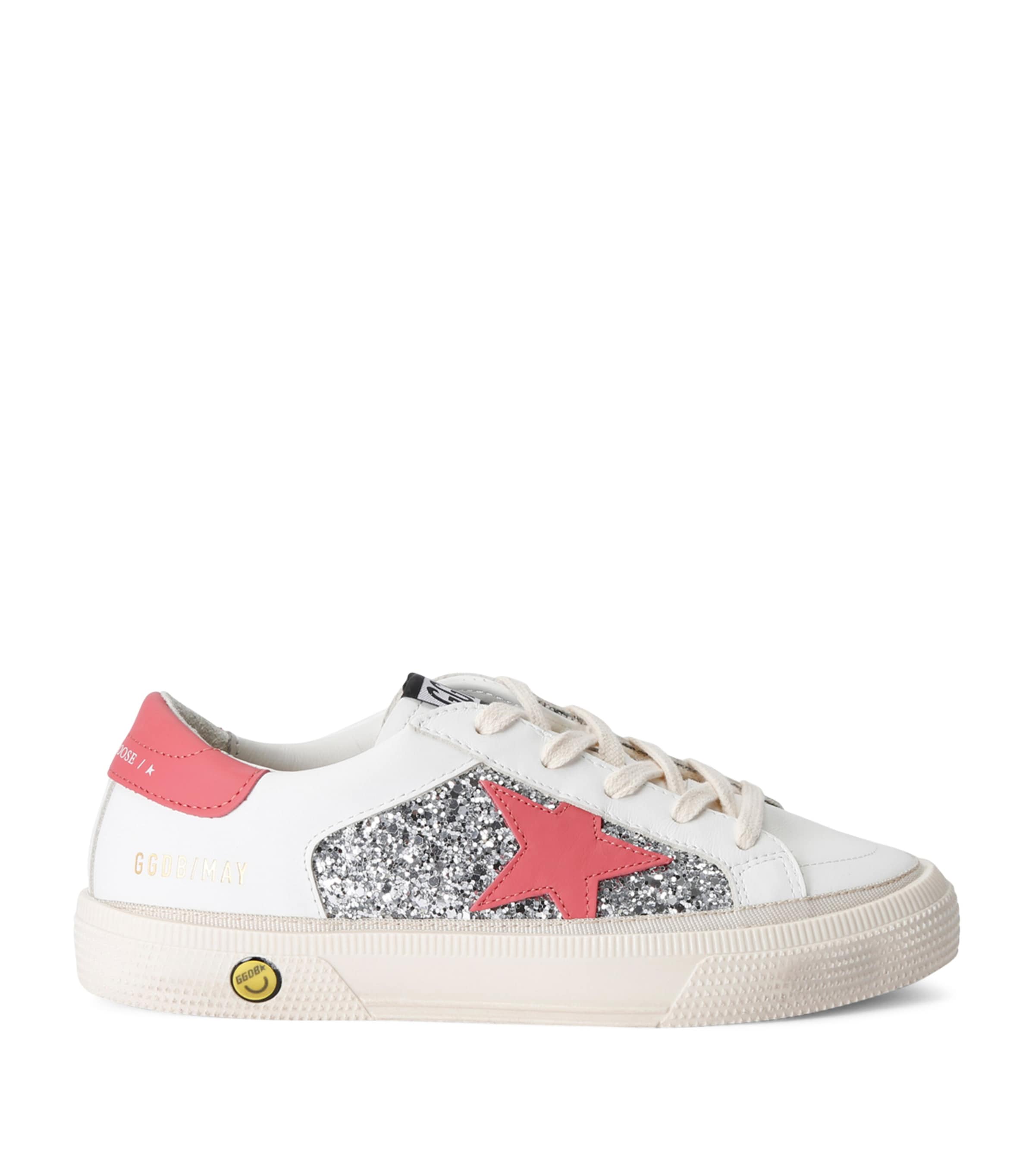 Golden Goose Leather May Sneakers Silver Com Image 1