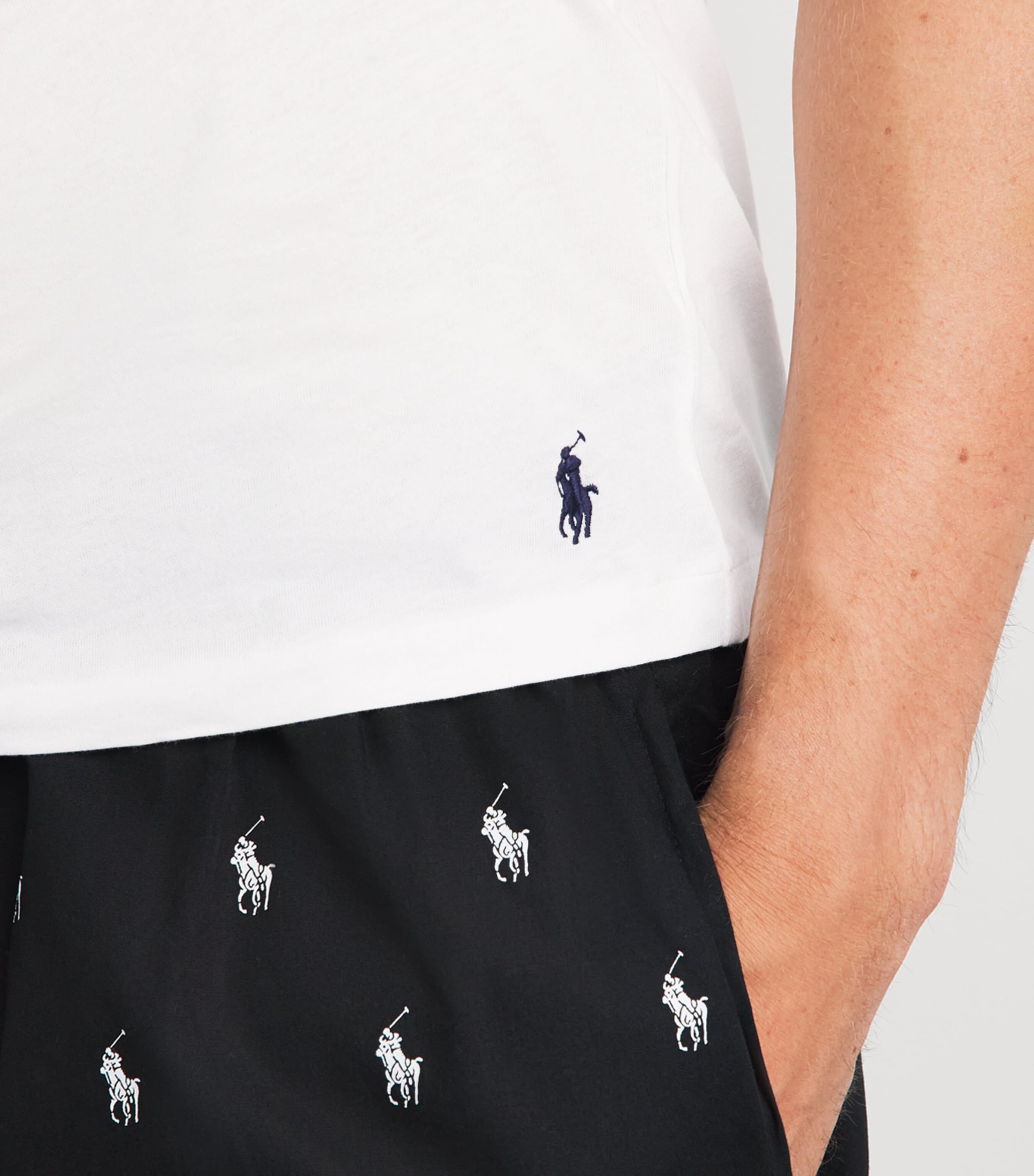Polo Ralph Lauren Mens Cotton Classic T-Shirts (Set of 3) Nv/brcl Htr/wht Image 3