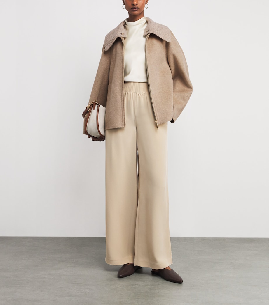 Joseph Womens Wool-Cashmere Cooksey Jacket Powder Melange Image 2