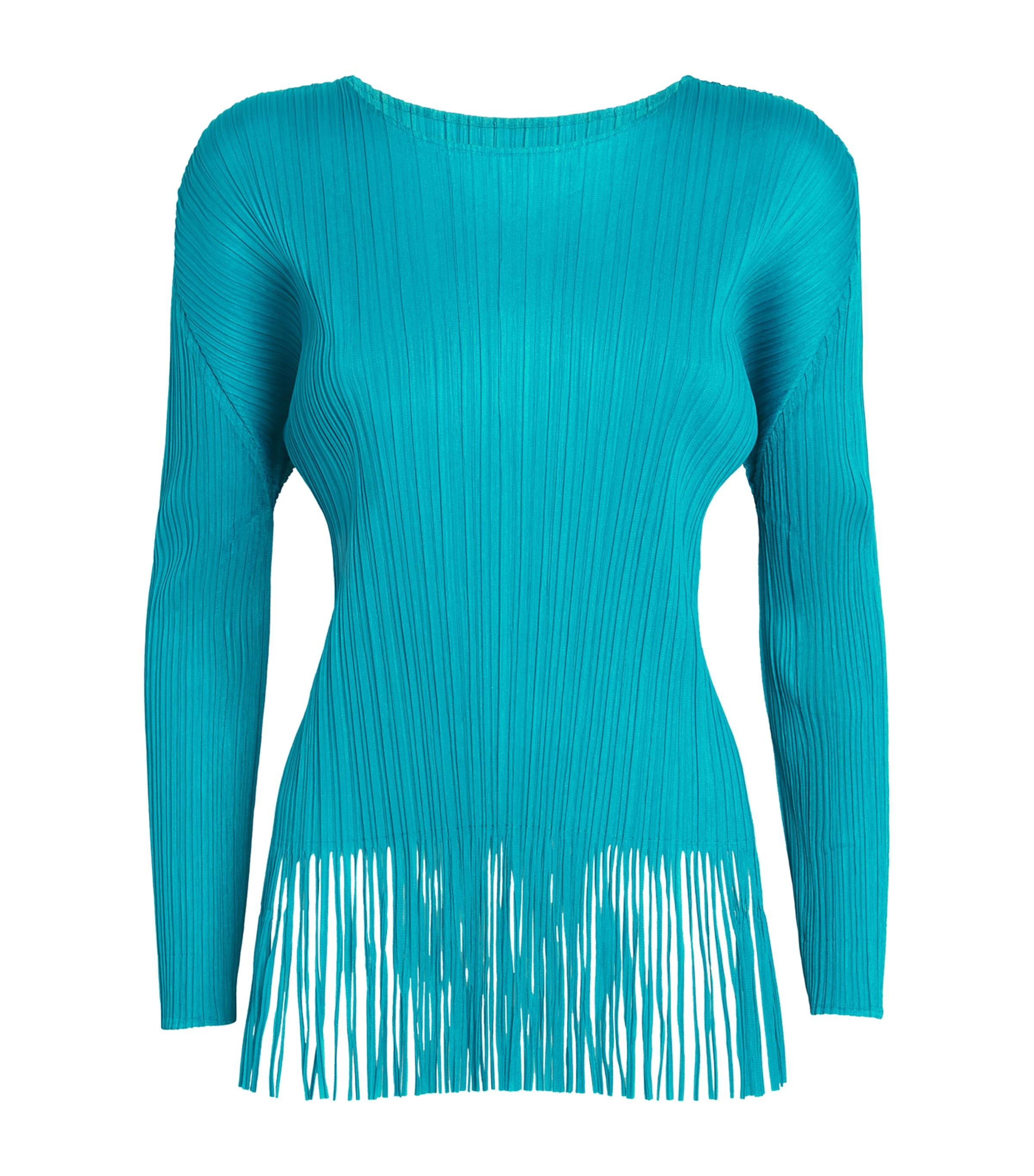 Issey Miyake Wave Long-sleeve Top In Blue