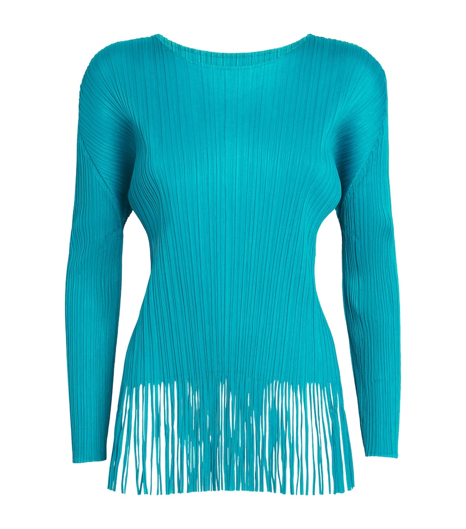 Wave Long-Sleeve Top TURQUOISE BLUE Image 1