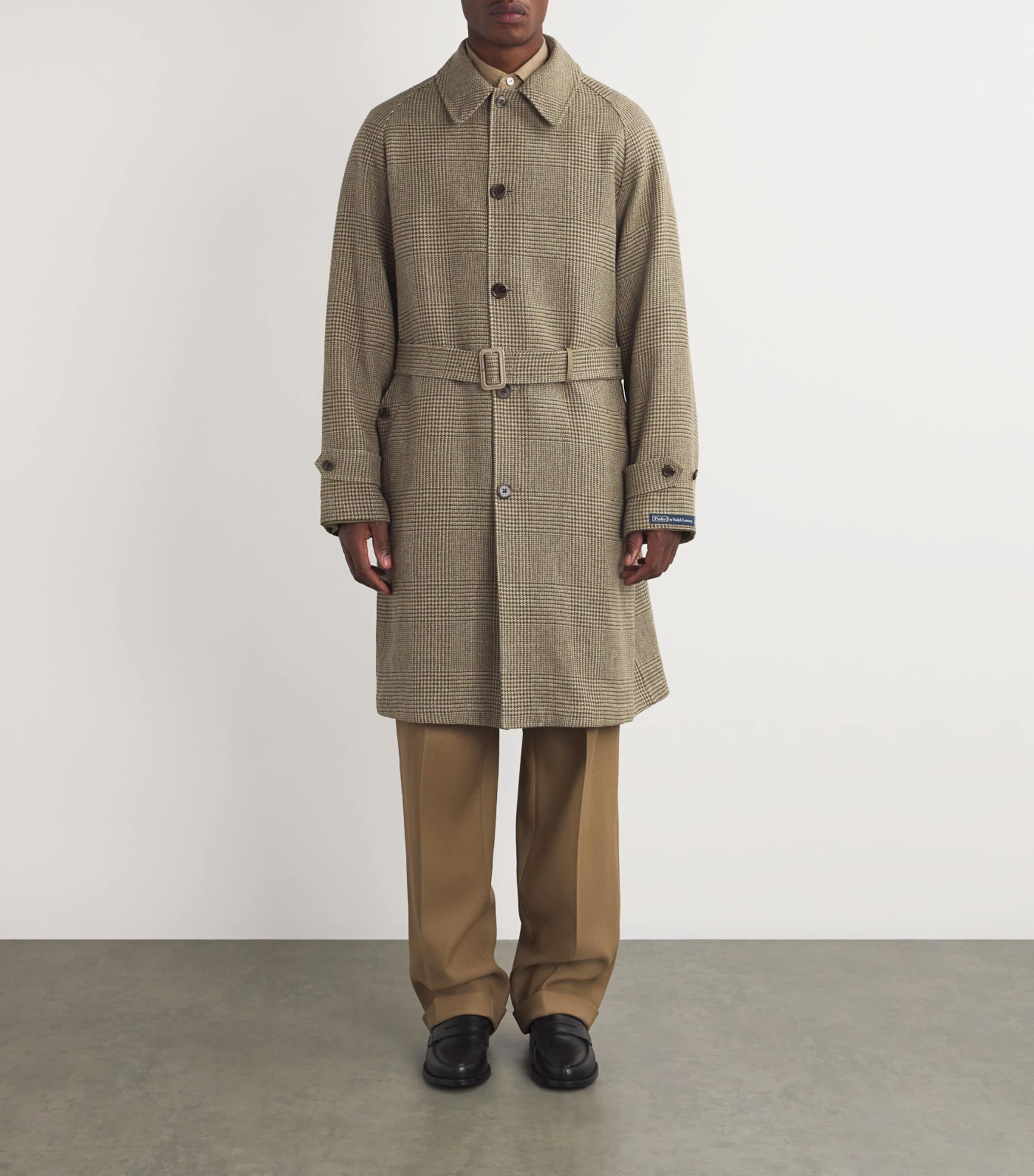 Polo Ralph Lauren Green Tweed-Poplin Reversible Overcoat | Harrods US