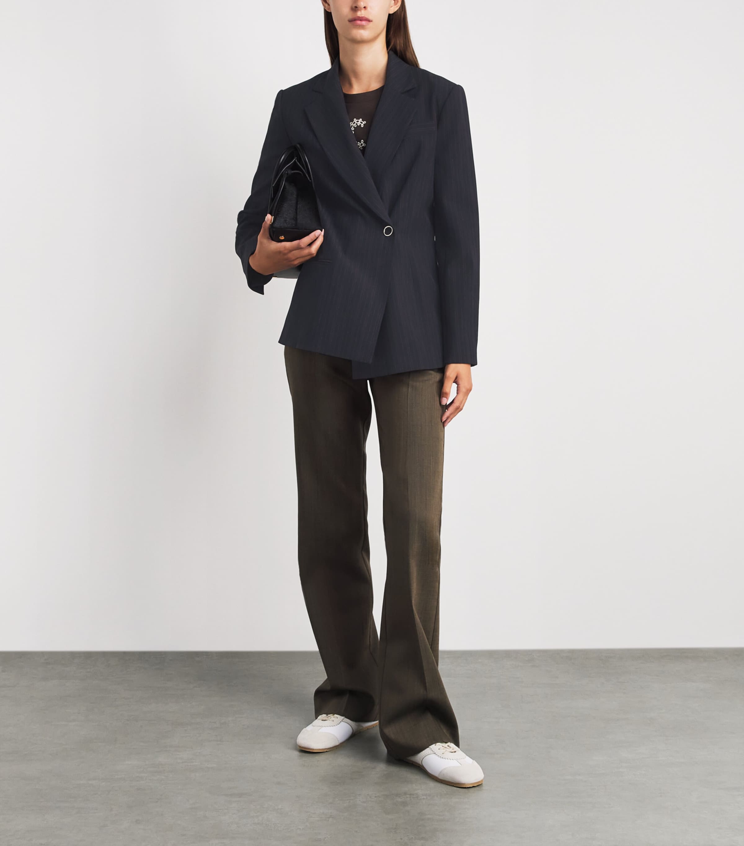 Claudie Pierlot Womens Stripe Blazer Multicolored Image 2