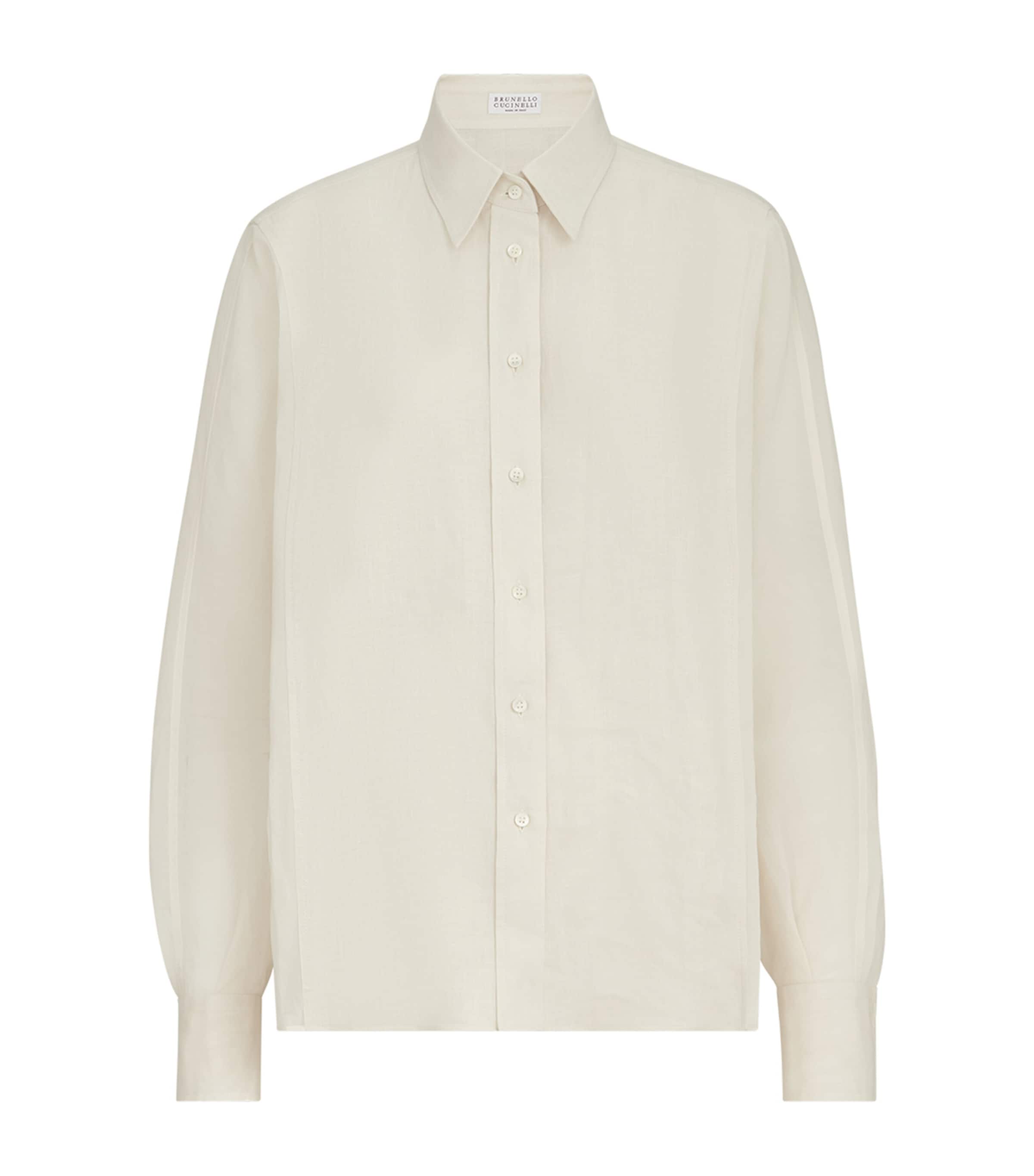 Brunello Cucinelli Womens Linen Organza Shirt Image 1