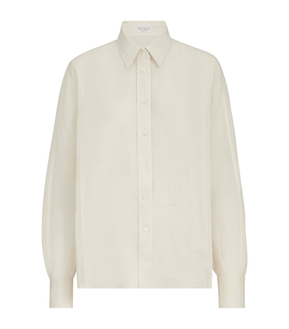 Brunello Cucinelli Womens Linen Organza Shirt Image 1