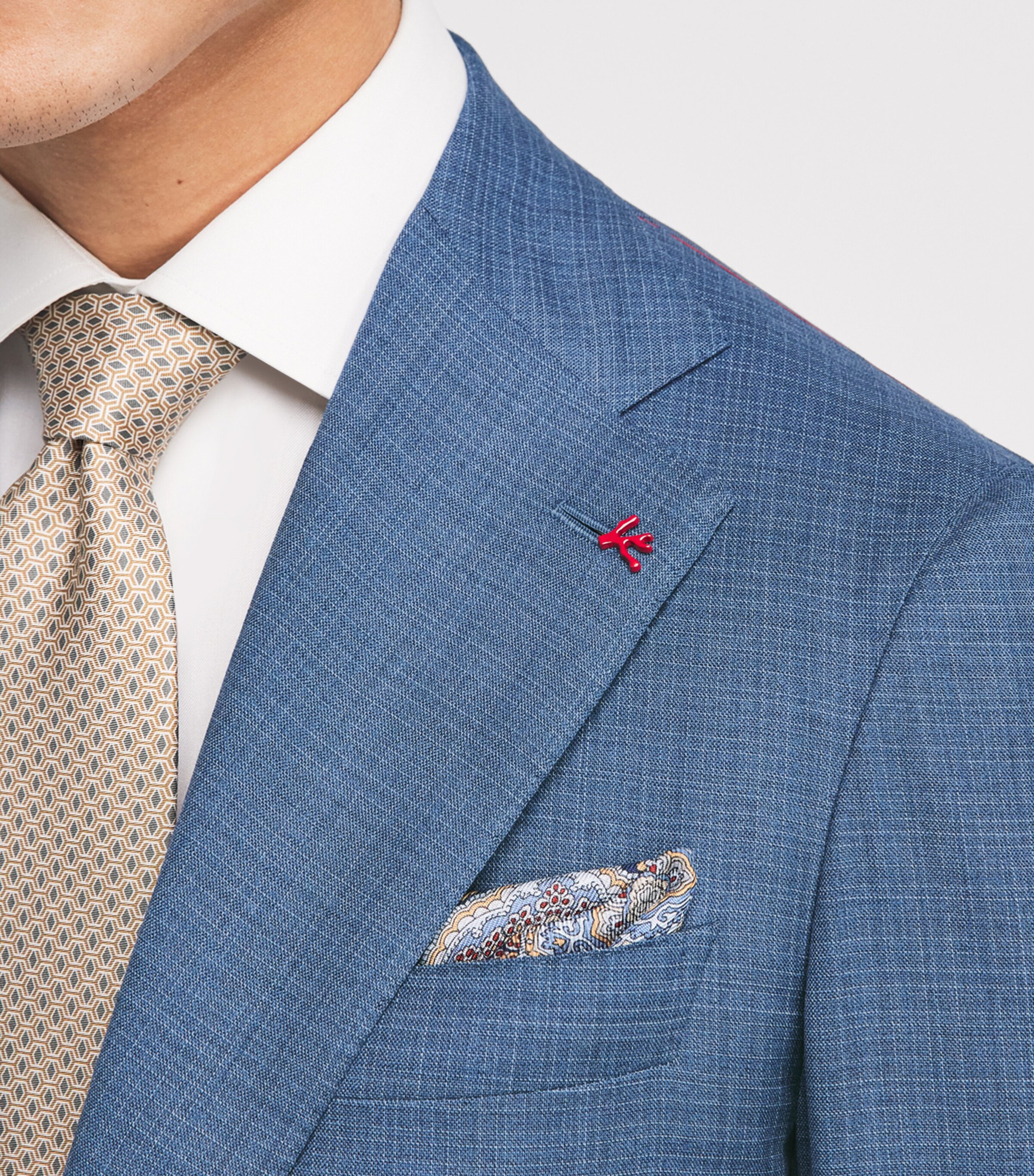 Isaia Mens Wool Single-Breasted Blazer Image 3