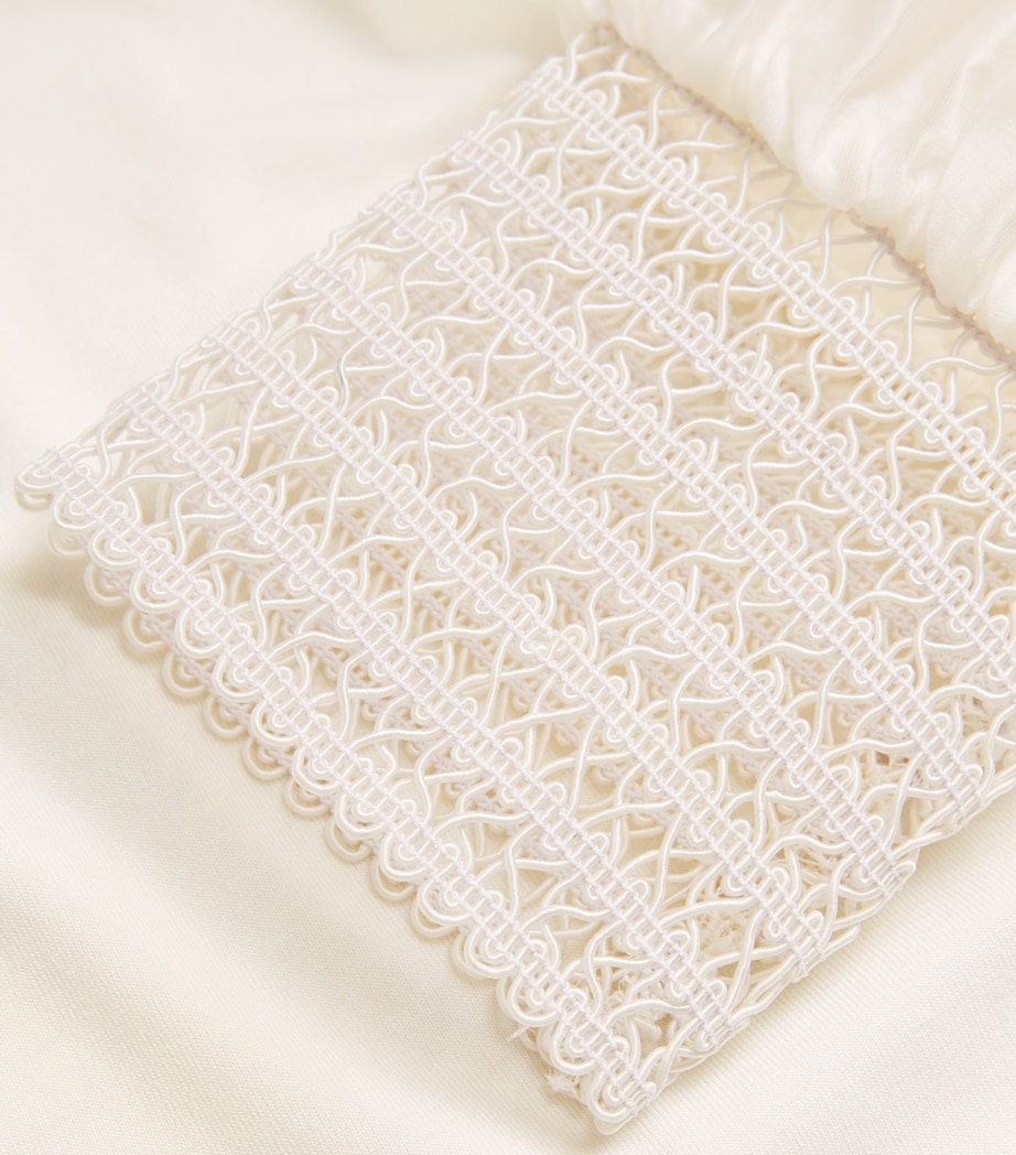 Jersey Ballon-Sleeve Blouse CREAM Image 5